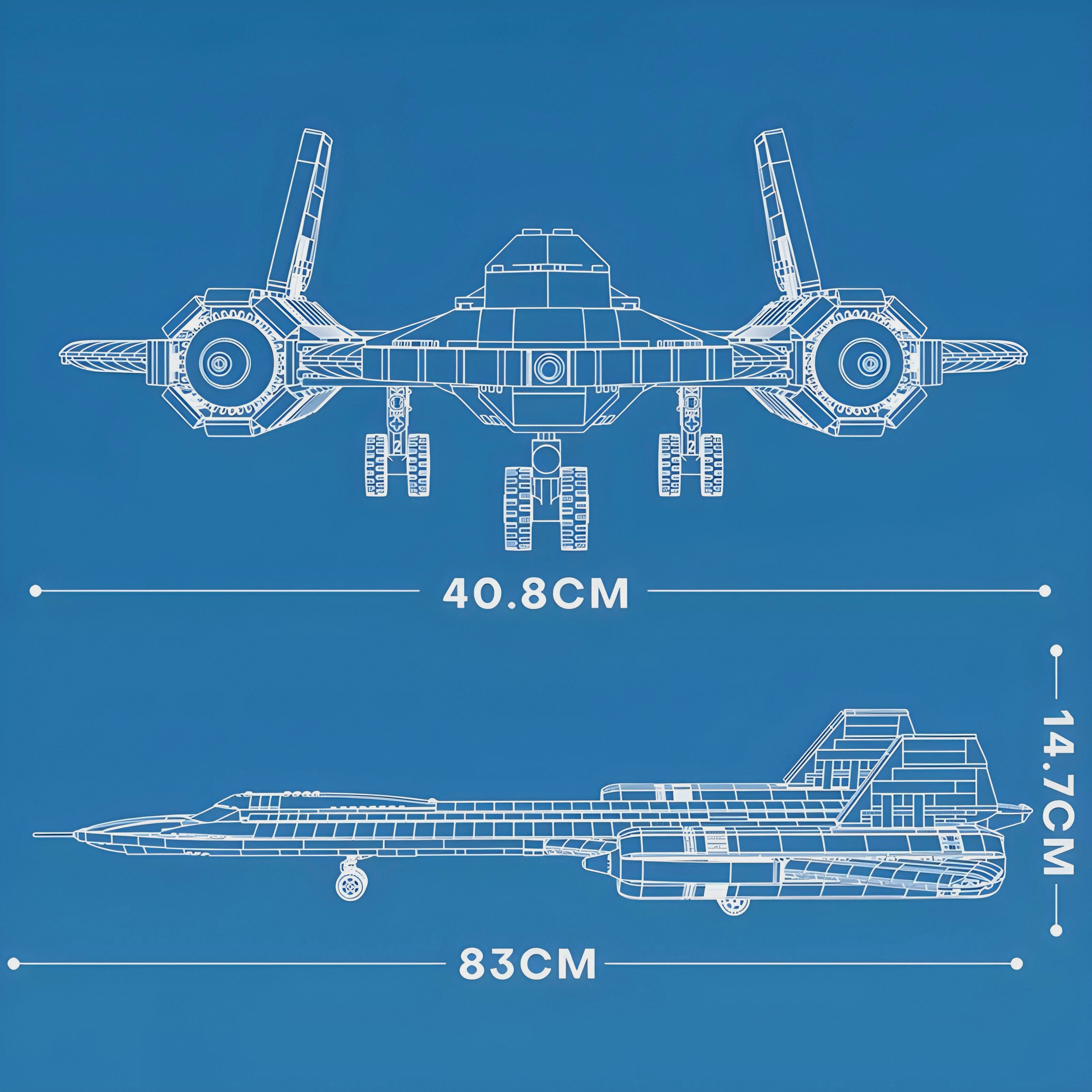 Sr-71 Blackbird | 1776pcs