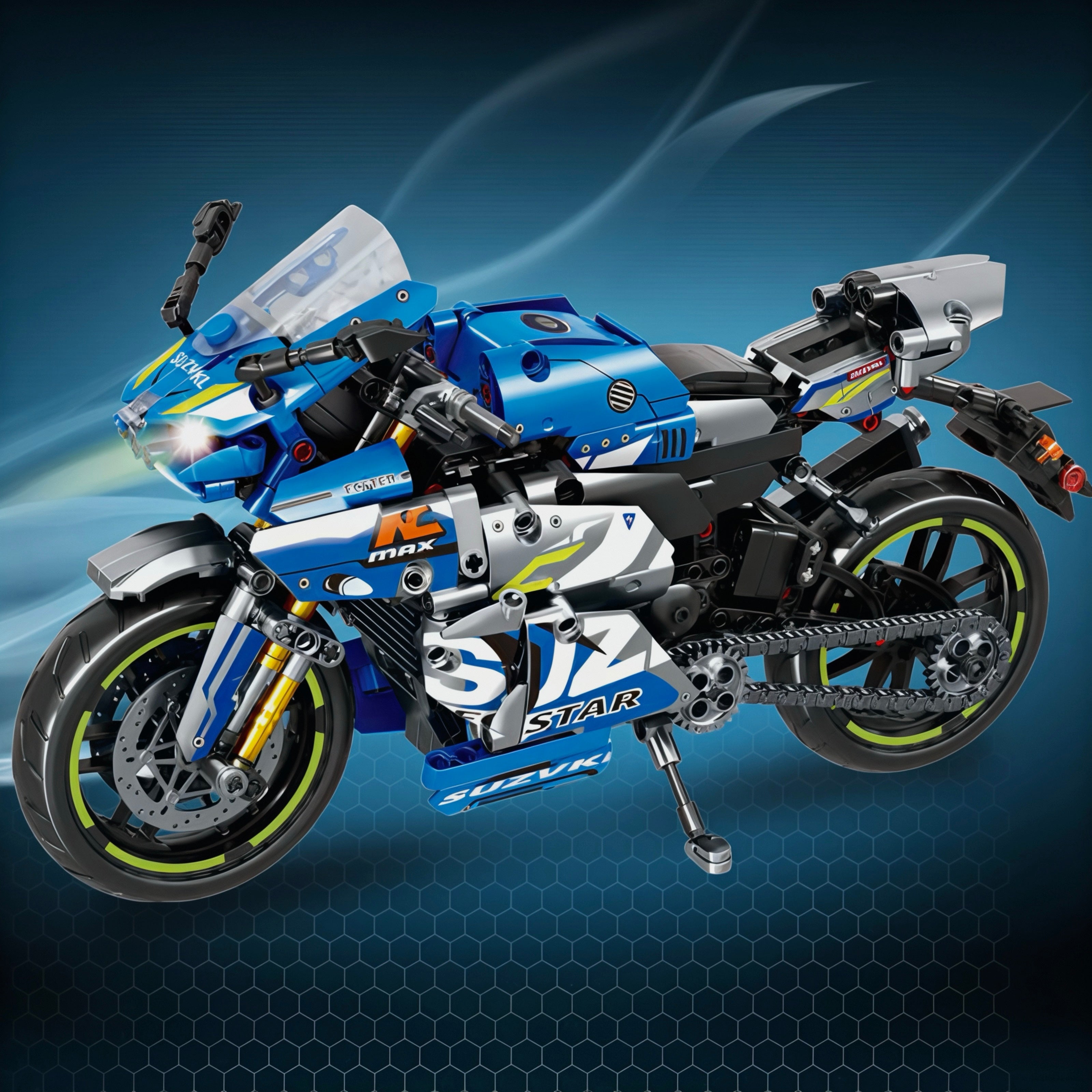 GSX-R600 Racing Icon | 822pcs | Block World