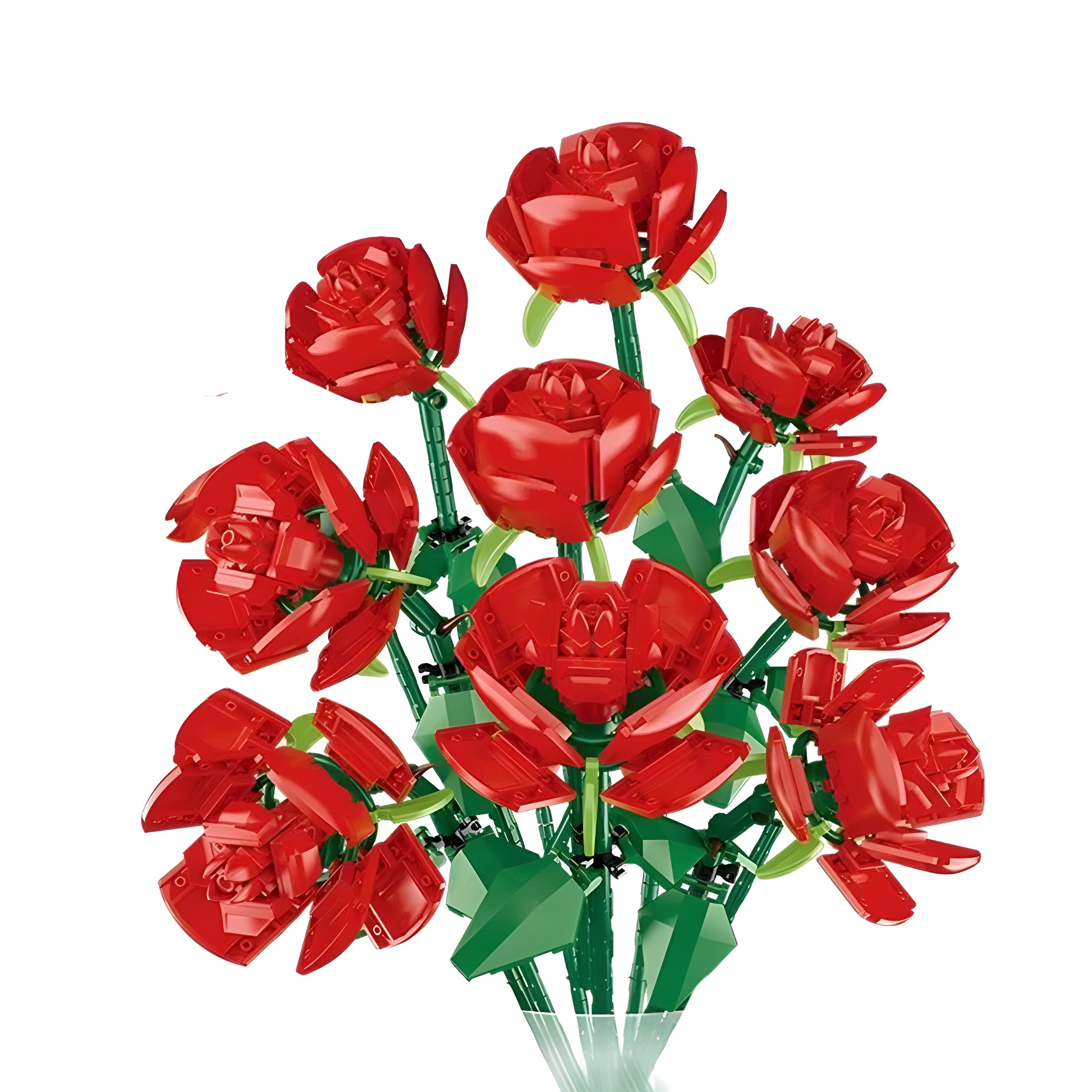 Bouquet of Nine Red Roses | 568pcs | Block World