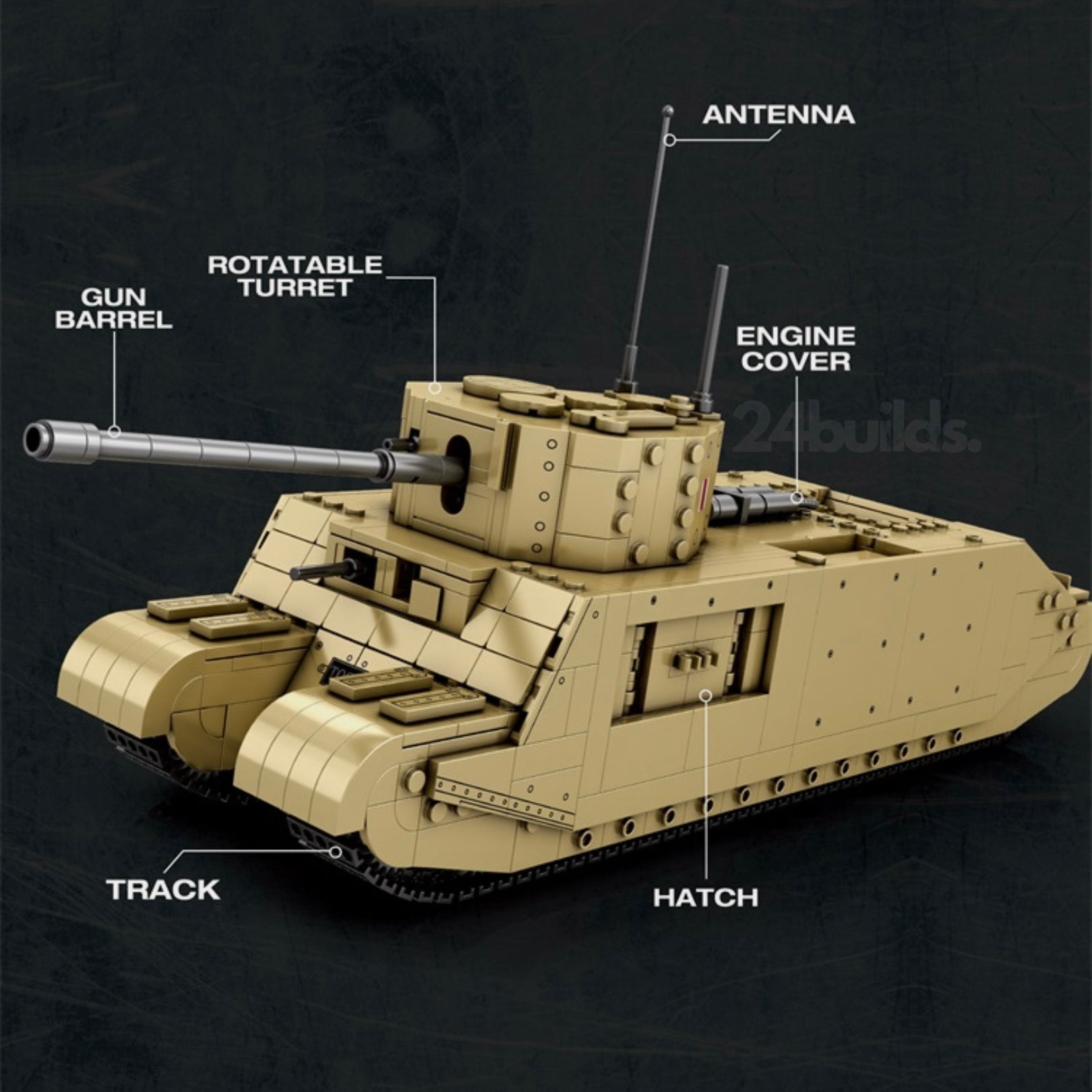 Tog II Behemoth Tank | 1426pcs
