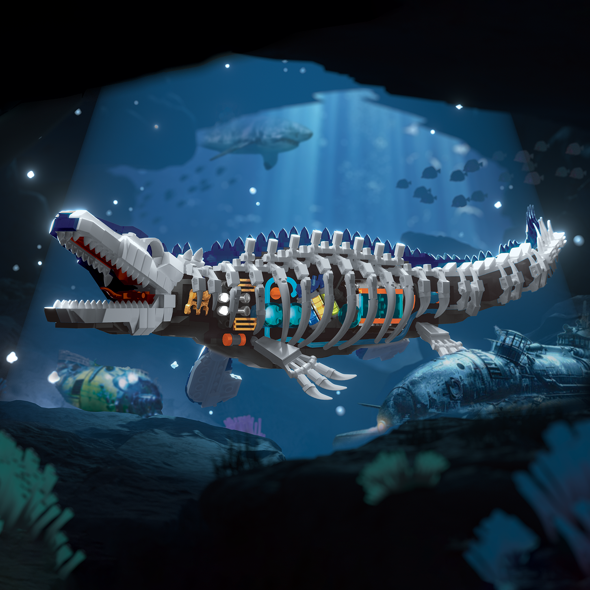 Cyber Mosasaurus | 1028pcs | Block World