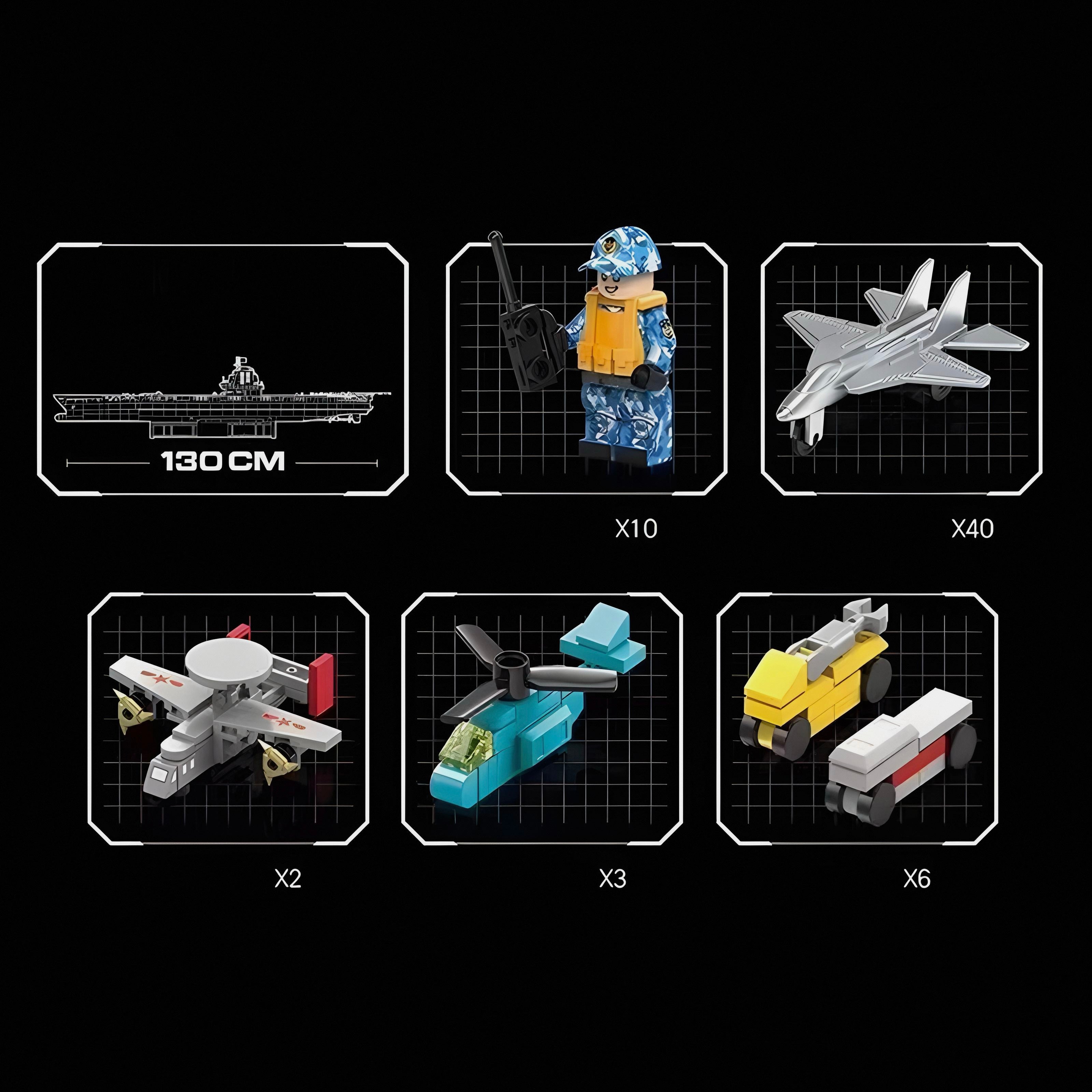 Aircraft Carrier 1:250 | 7018pcs | Block World