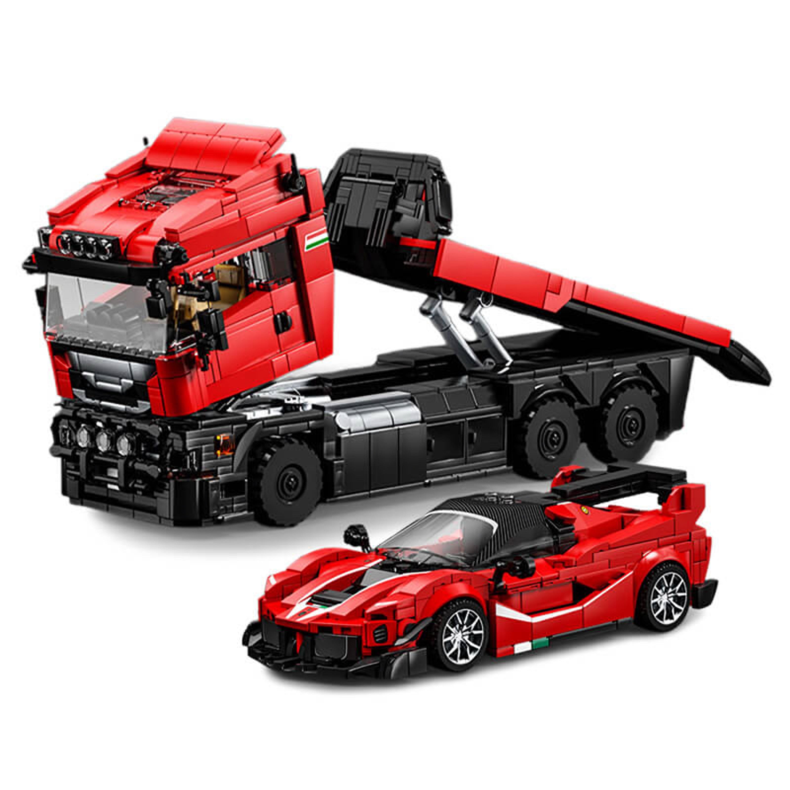 Italian Hypercar Transporter Bundle | 1728pcs | Block World