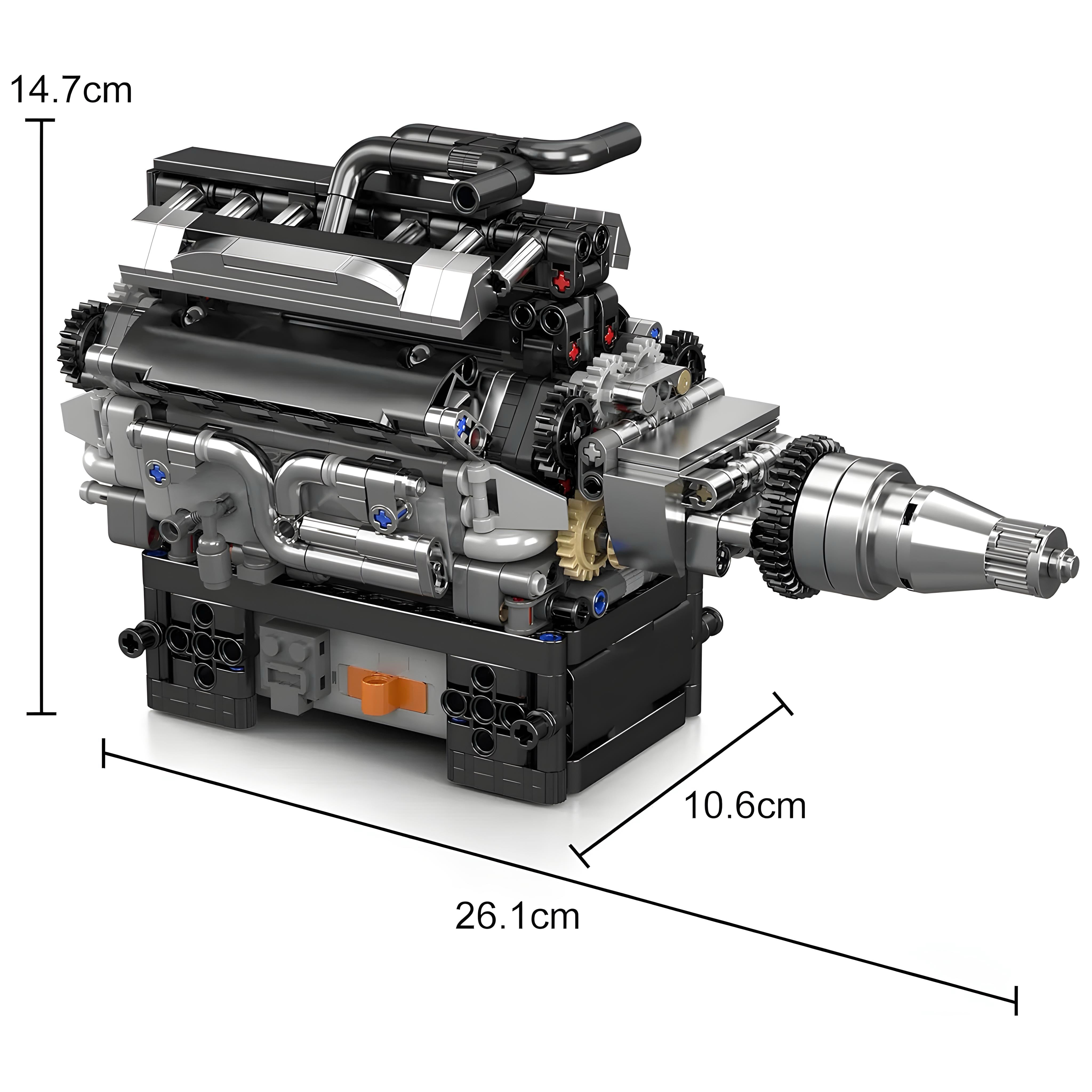Motorised British Luxury V12 Engine | 734pcs