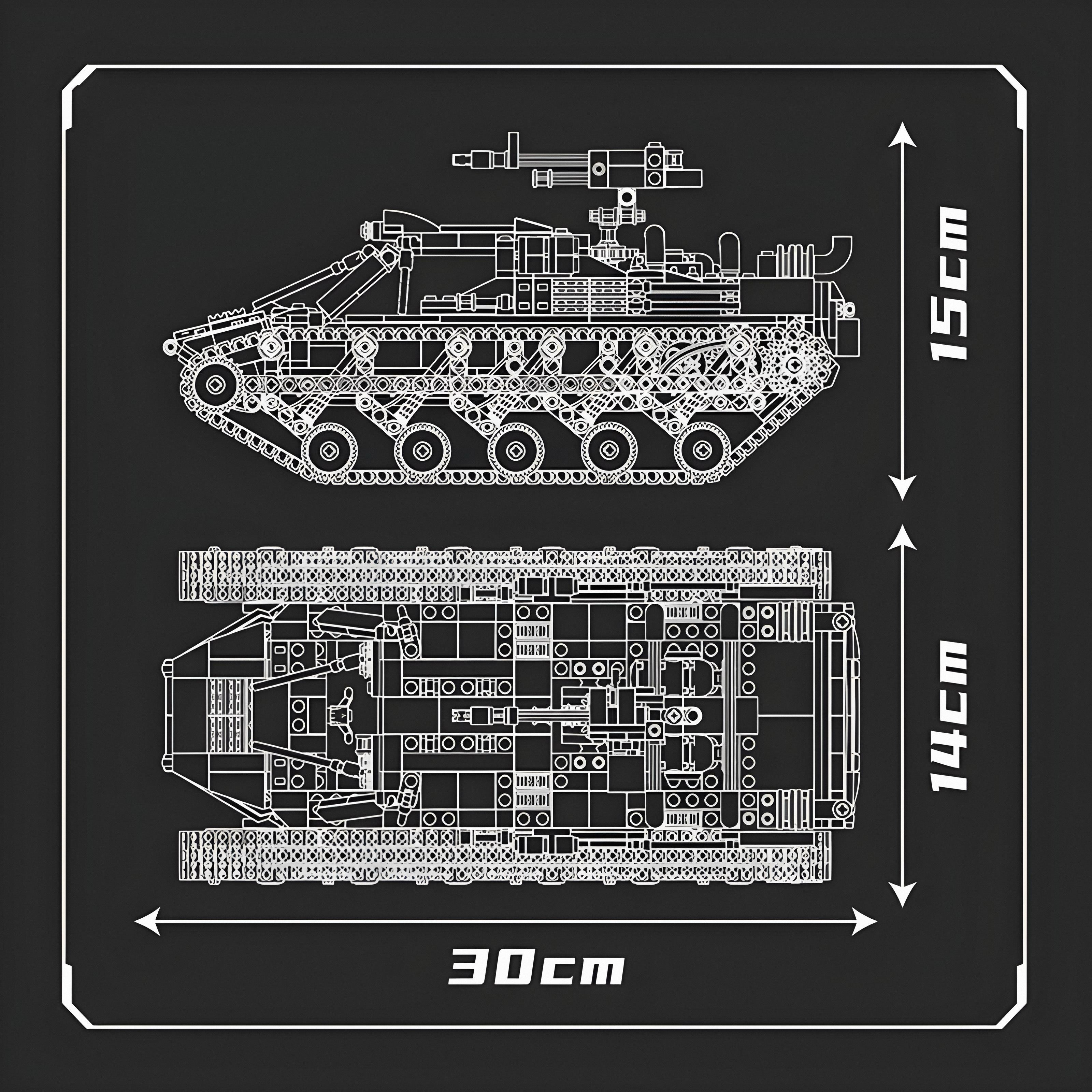 All Terrain Military Tank EV2 | 1047pcs | Block World