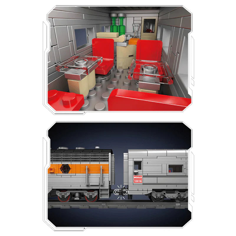 EMD F7 Locomotive | 1540pcs | Block World