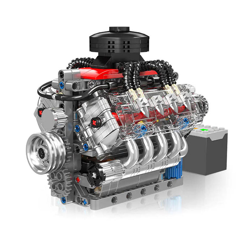 LSX454 V8 Engine (MouldKing 10171) - real photo, studio white background