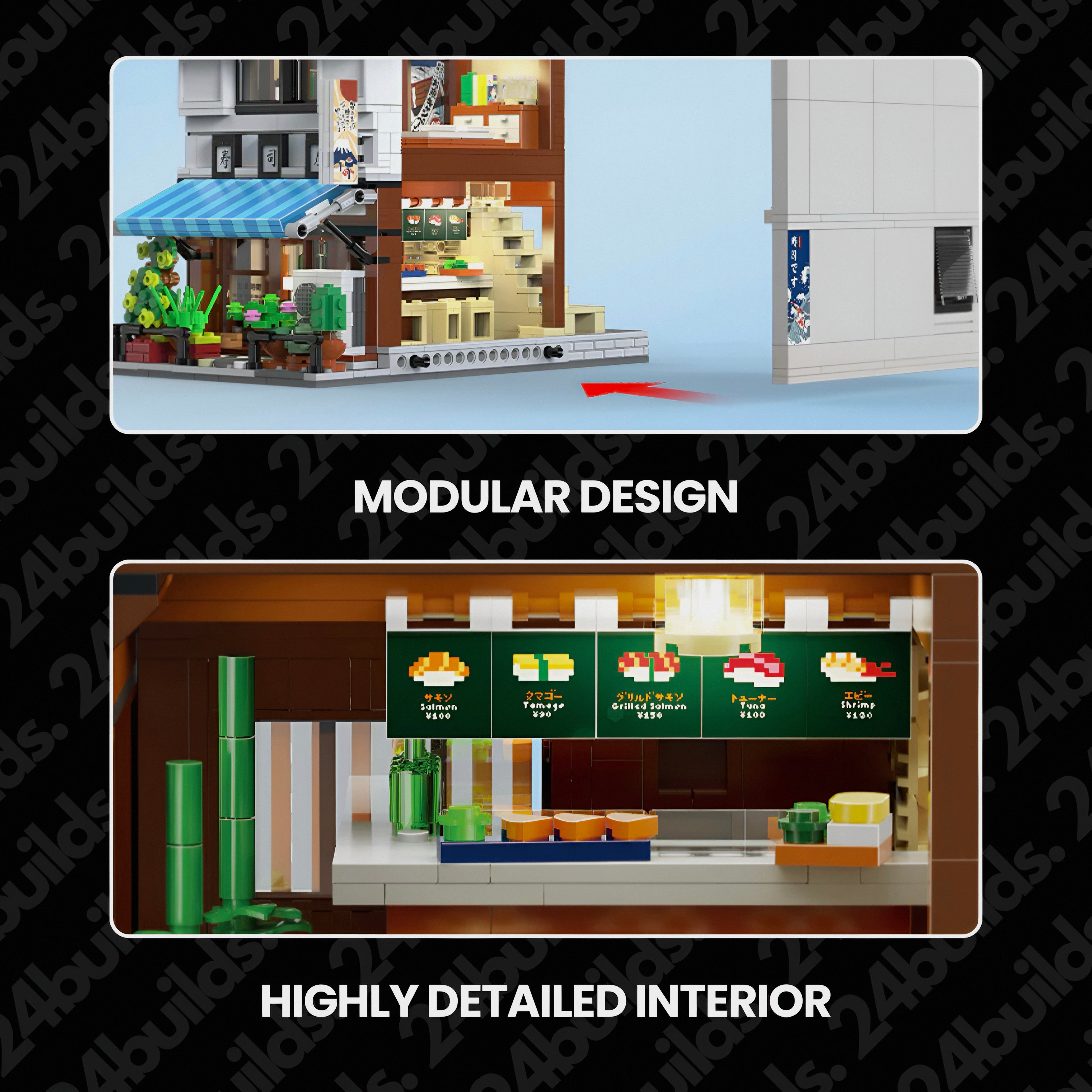 Japanese Sushi Shop | 1664pcs | Block World