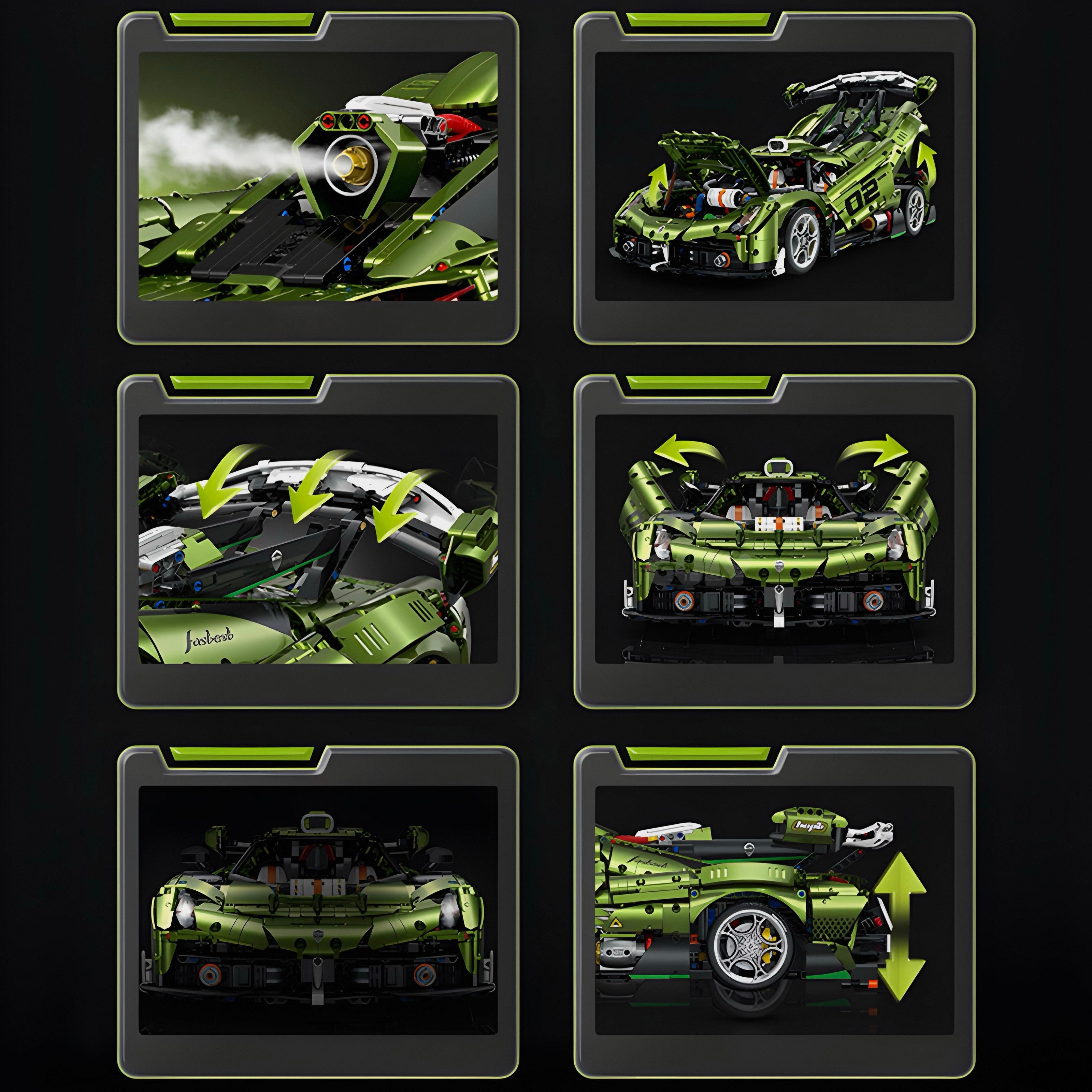 Chrome Edition Swedish Hypercar | 3840pcs | Block World