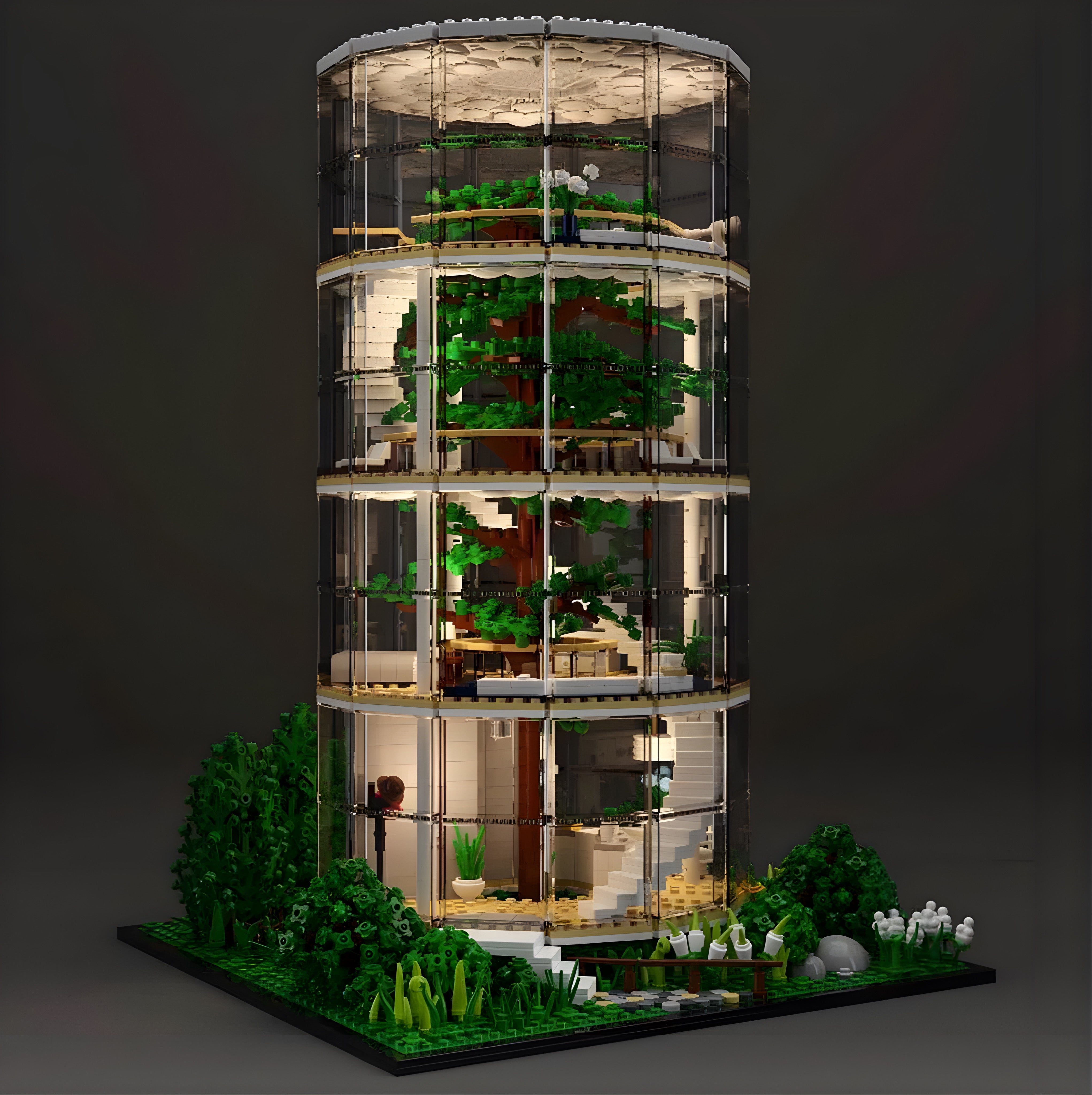 Glass Dome Tree House | 3495pcs | Block World