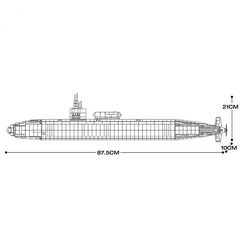 Military Los Angeles-class SSN Submarine | 2987pcs