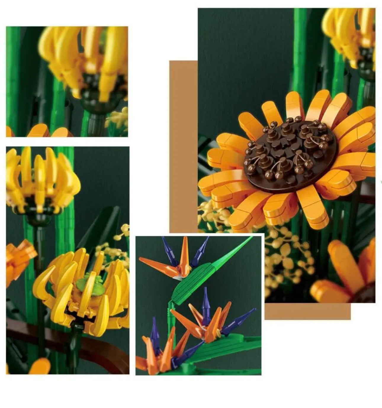 Bird Of Paradise & Sunflowers | 1612pcs | Block World