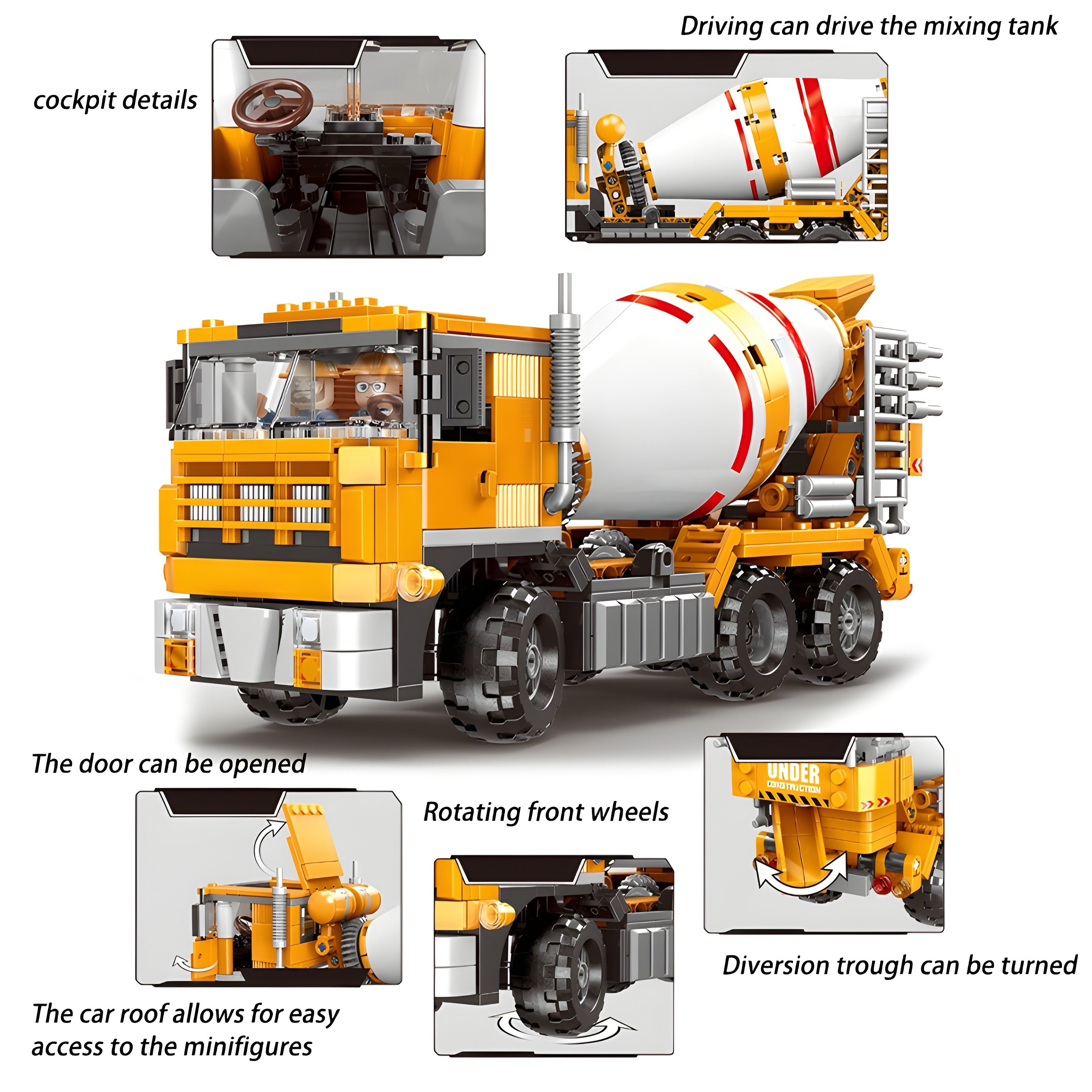 Cement Mixer Truck | 656pcs | Block World