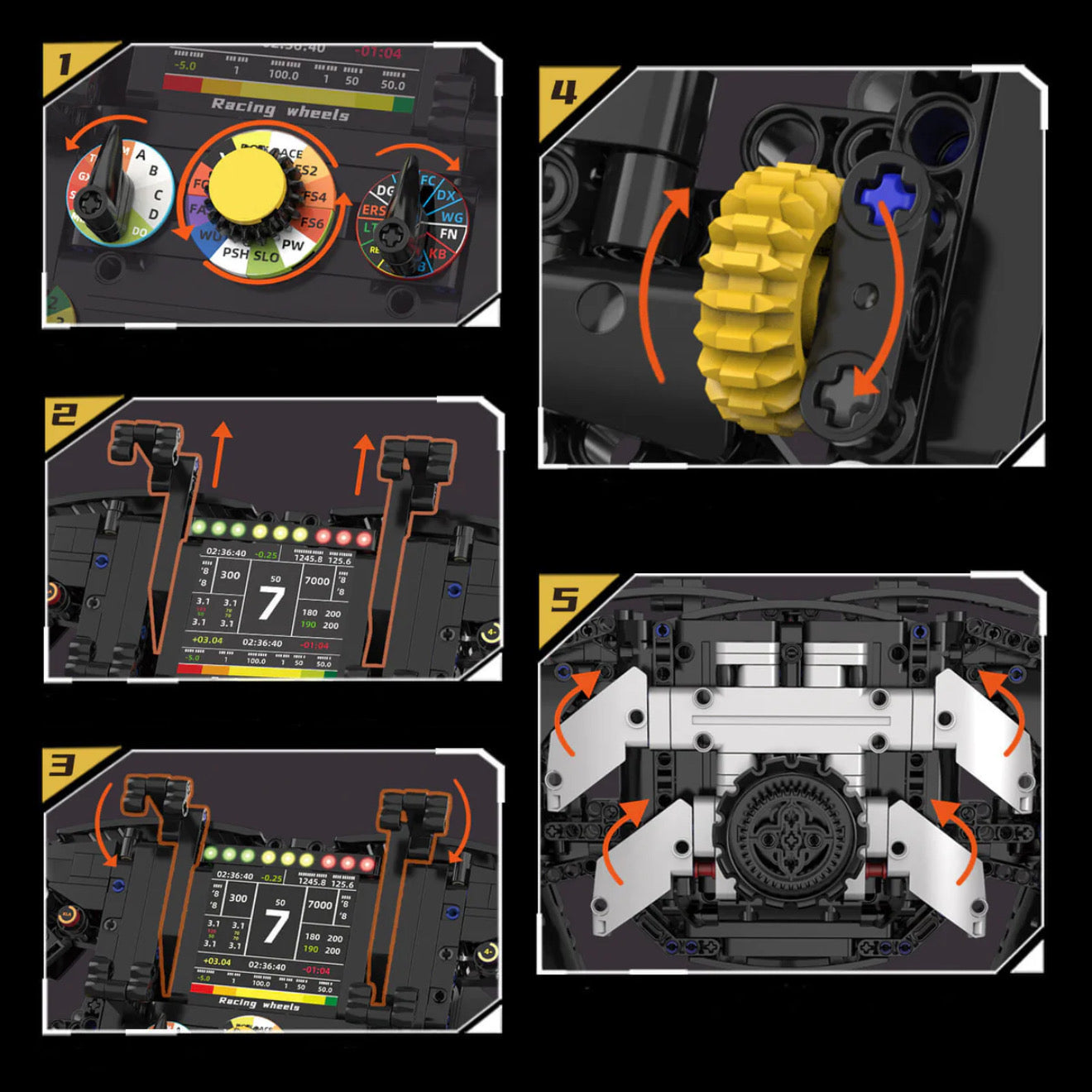 1:1 Grand Prix Steering Wheel | 834pcs | Block World