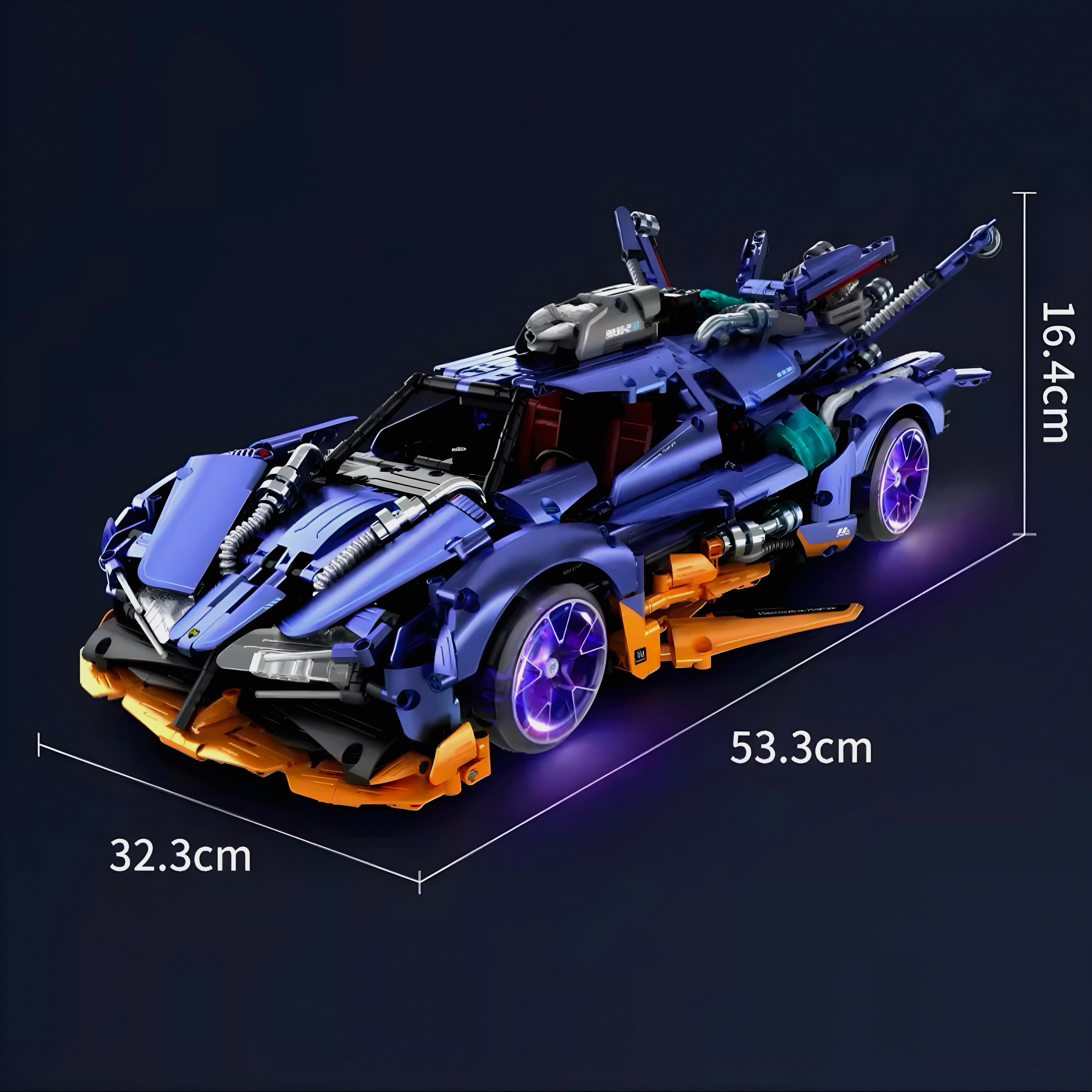 Drifting "Project Evo" Hypercar | 2388pcs | Block World