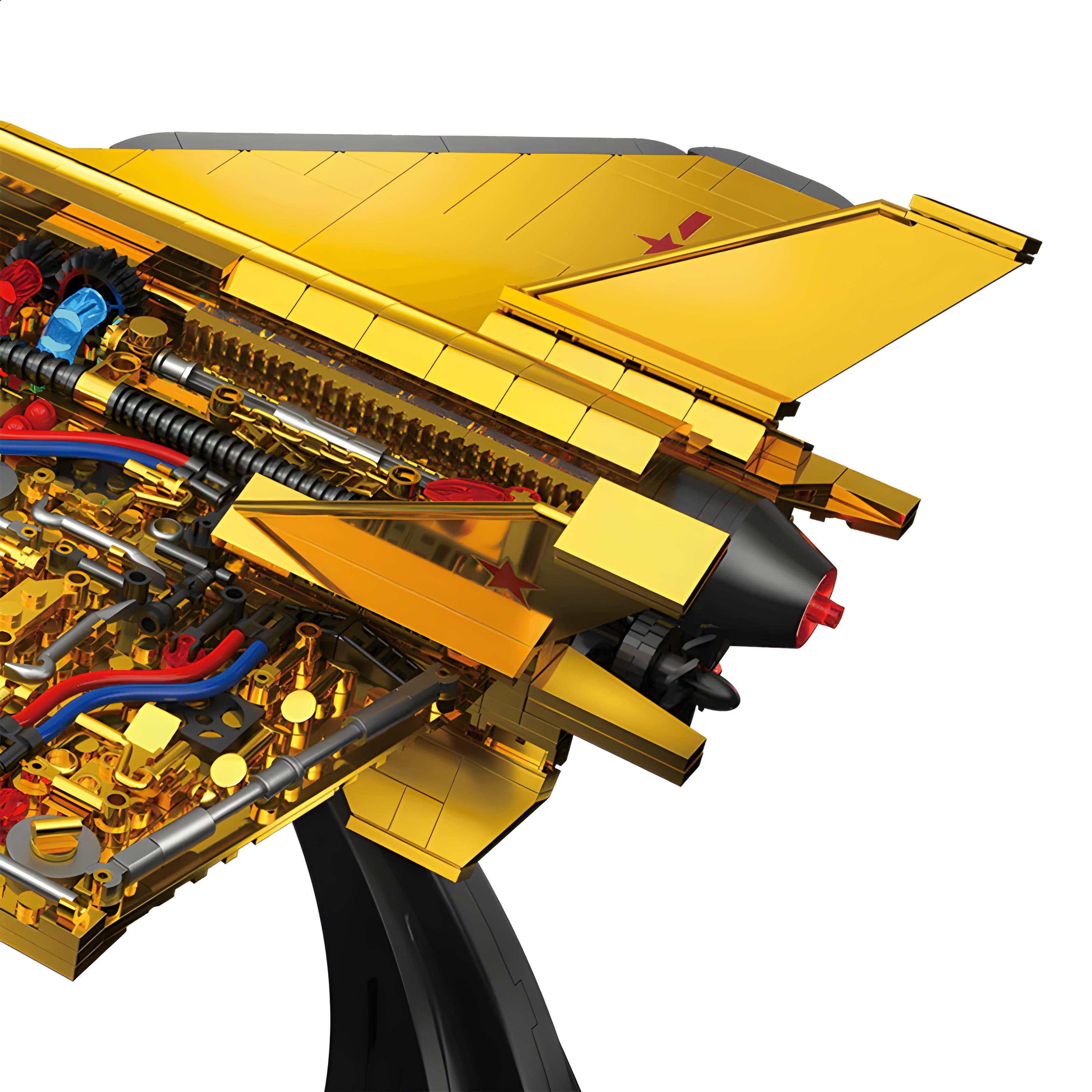 Gold Edition J-20 Stealth Fighter | 1202pcs | Block World