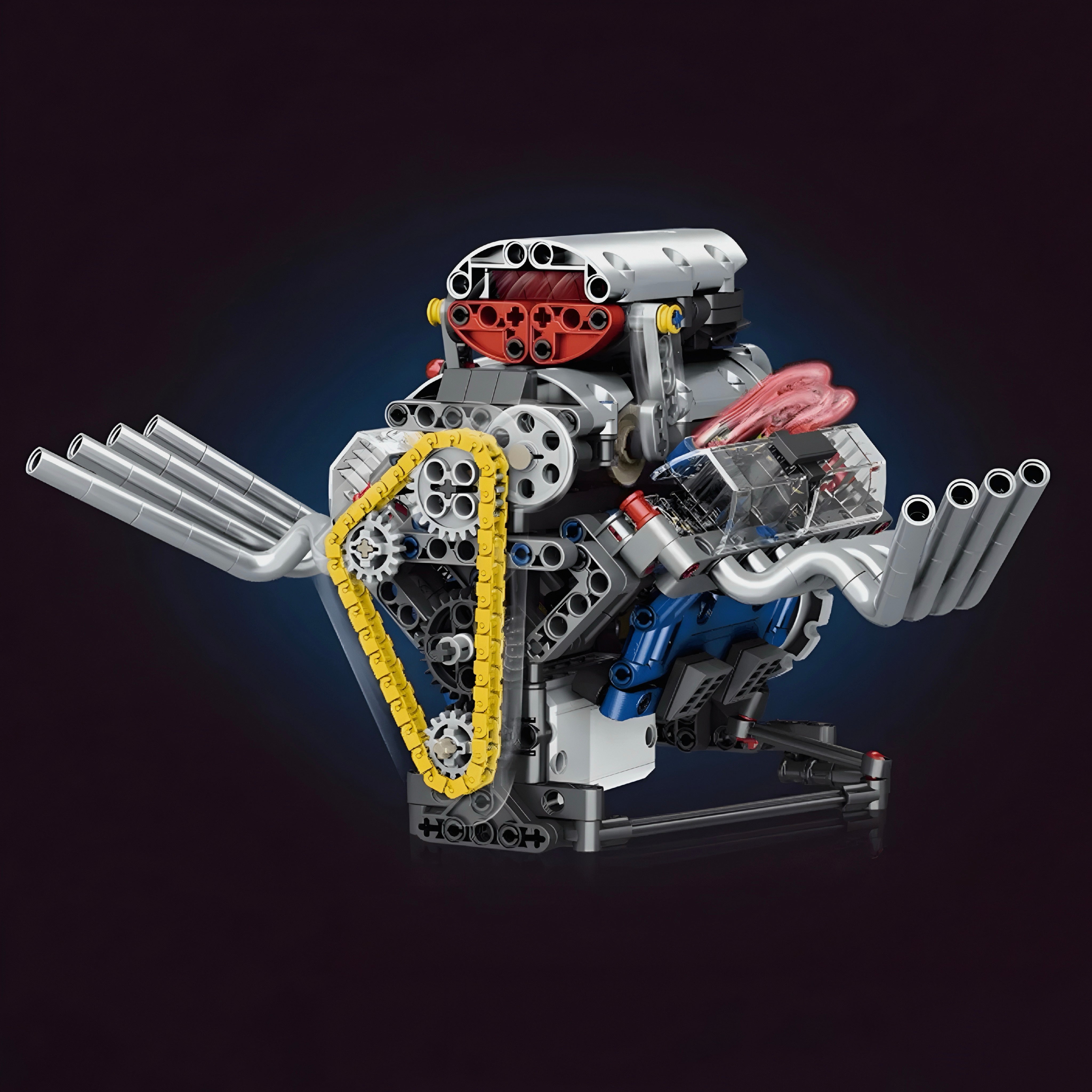 Motorised Hot Rod V8 Engine | 662pcs