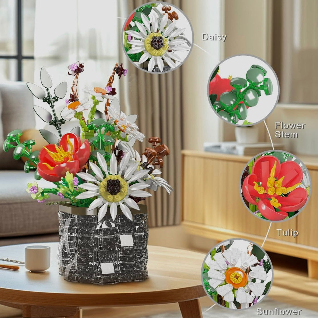 Blooming Flower Pot | 1158pcs | Block World