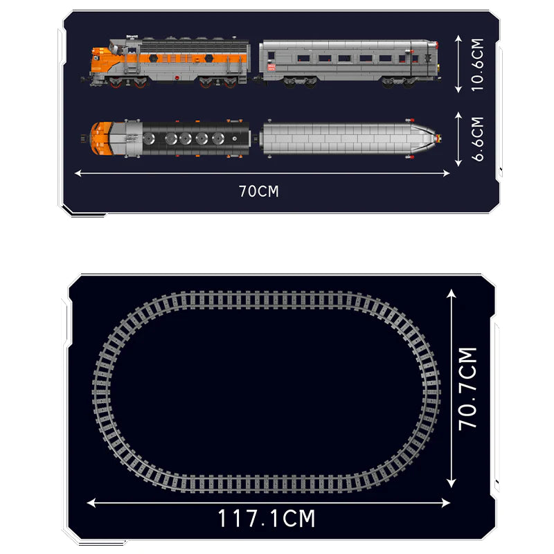 Emd F7 Locomotive | 1540pcs