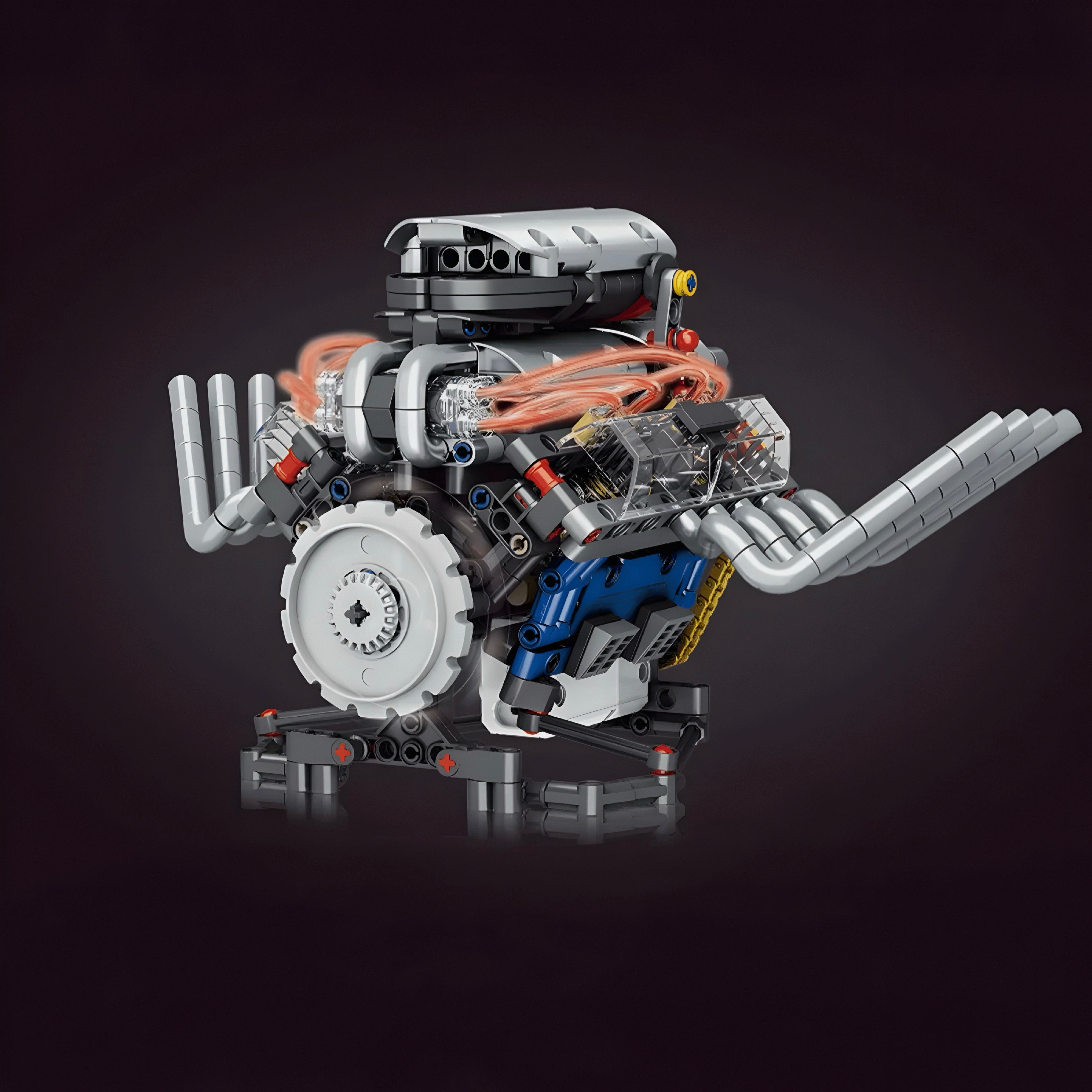 Motorised Hot Rod V8 Engine | 662pcs