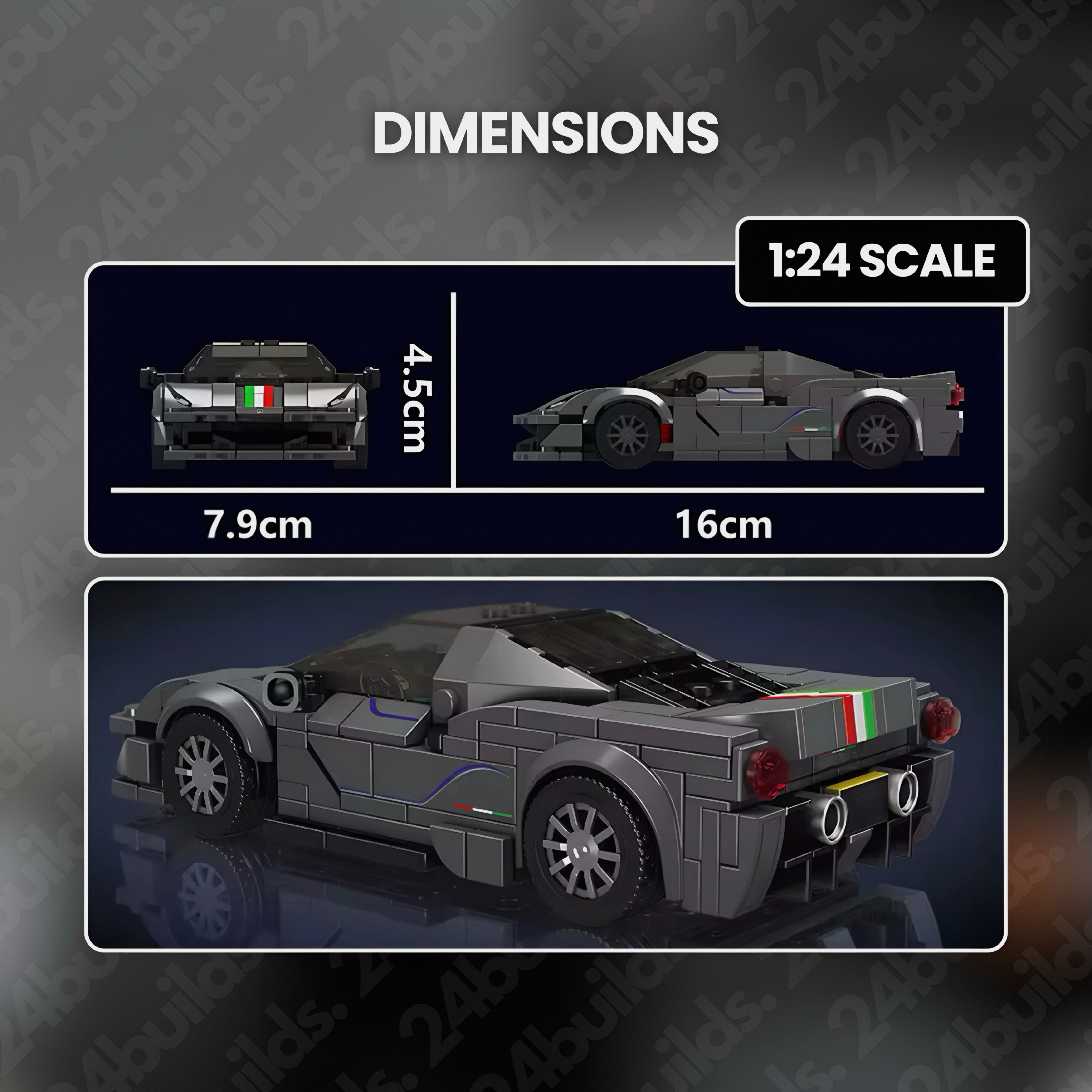 24builds® 488 Pista | 360pcs | Block World
