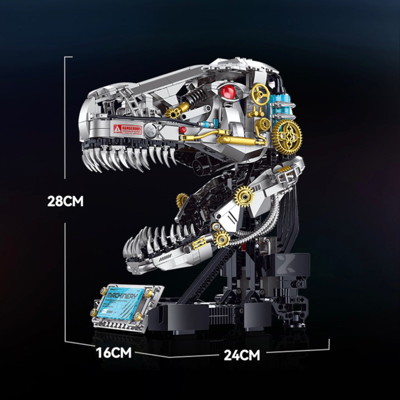Cyber T-rex Head | 918pcs