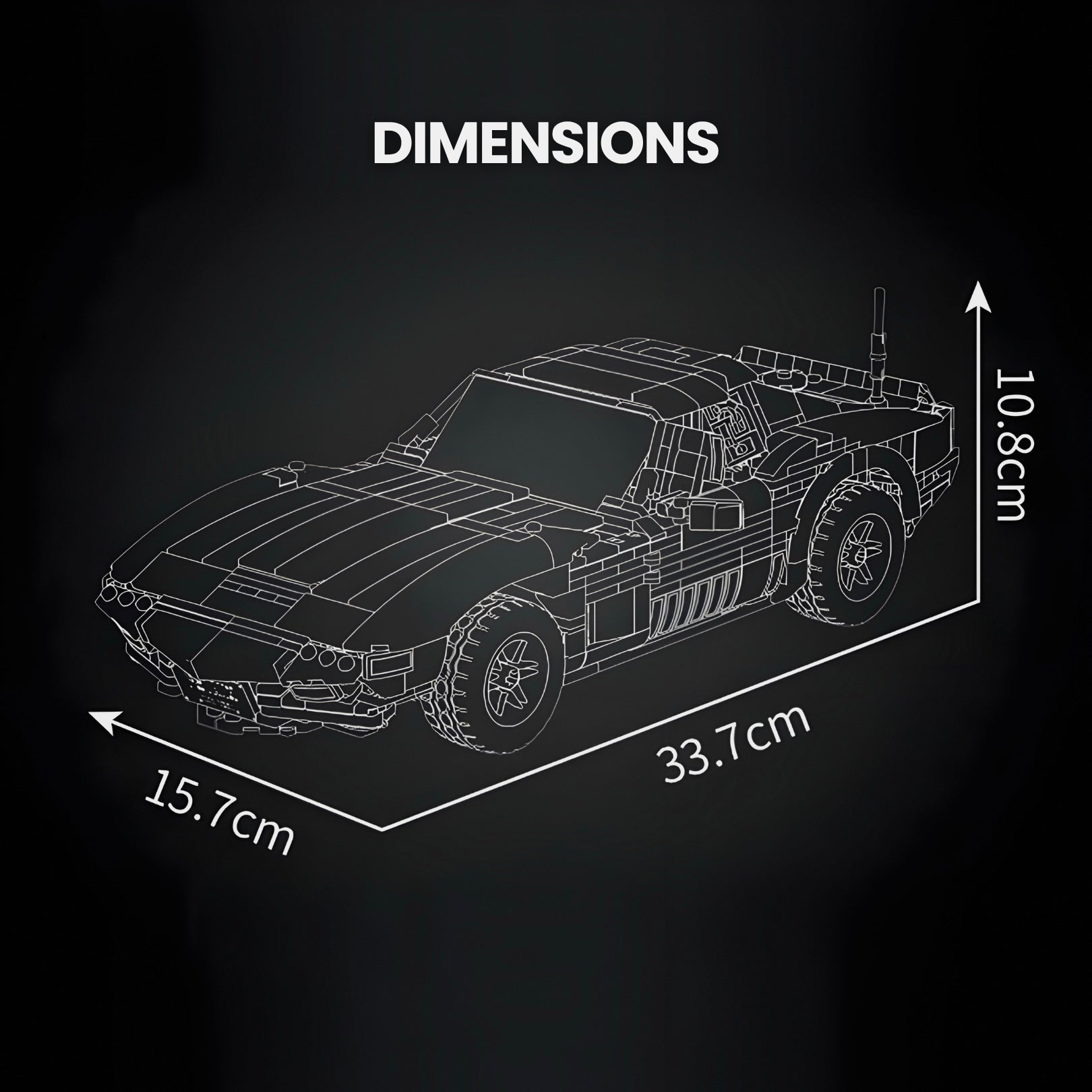 70s V8 American Classic | 1348pcs | Block World