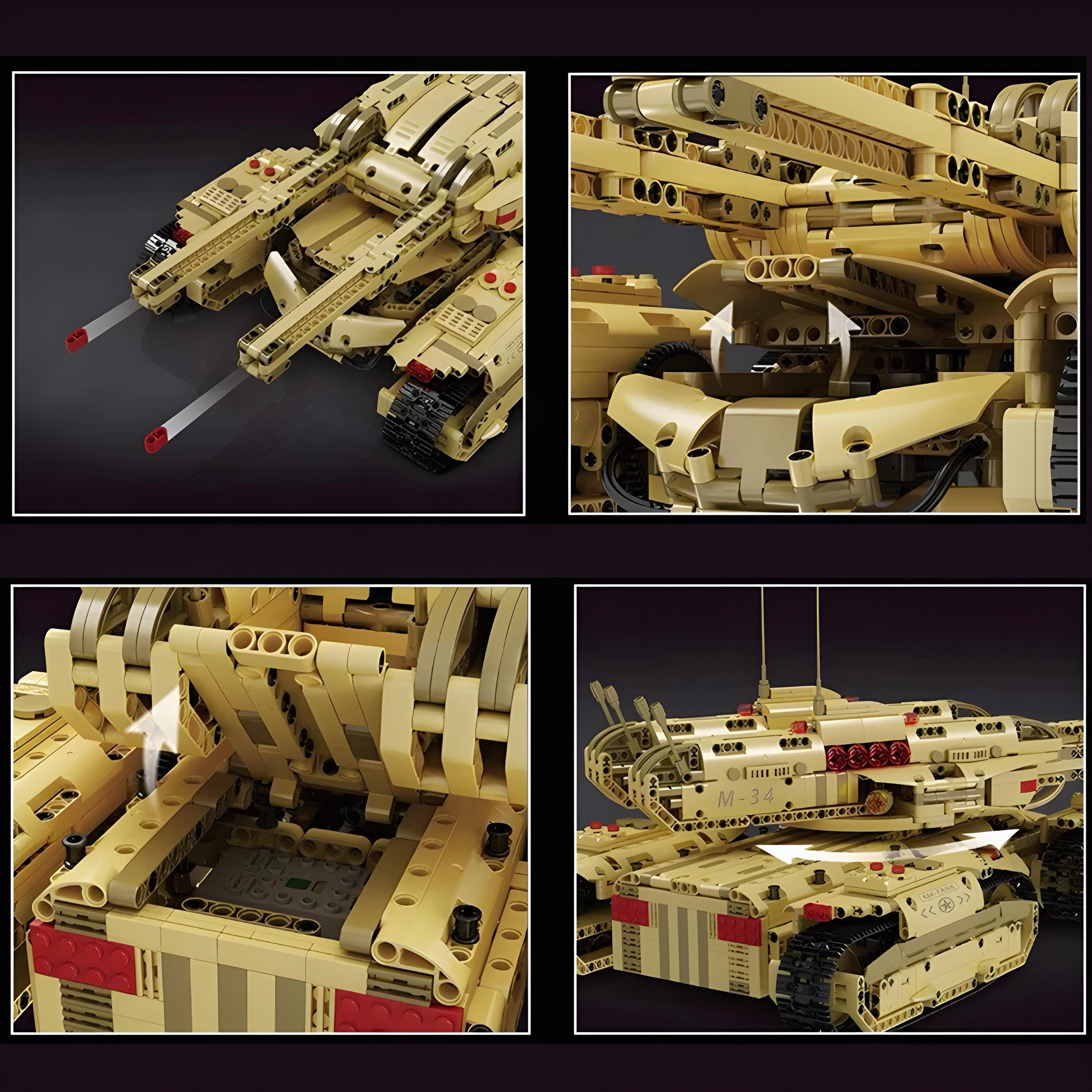 Remote Controlled Army 4 Track Tank | 3294pcs