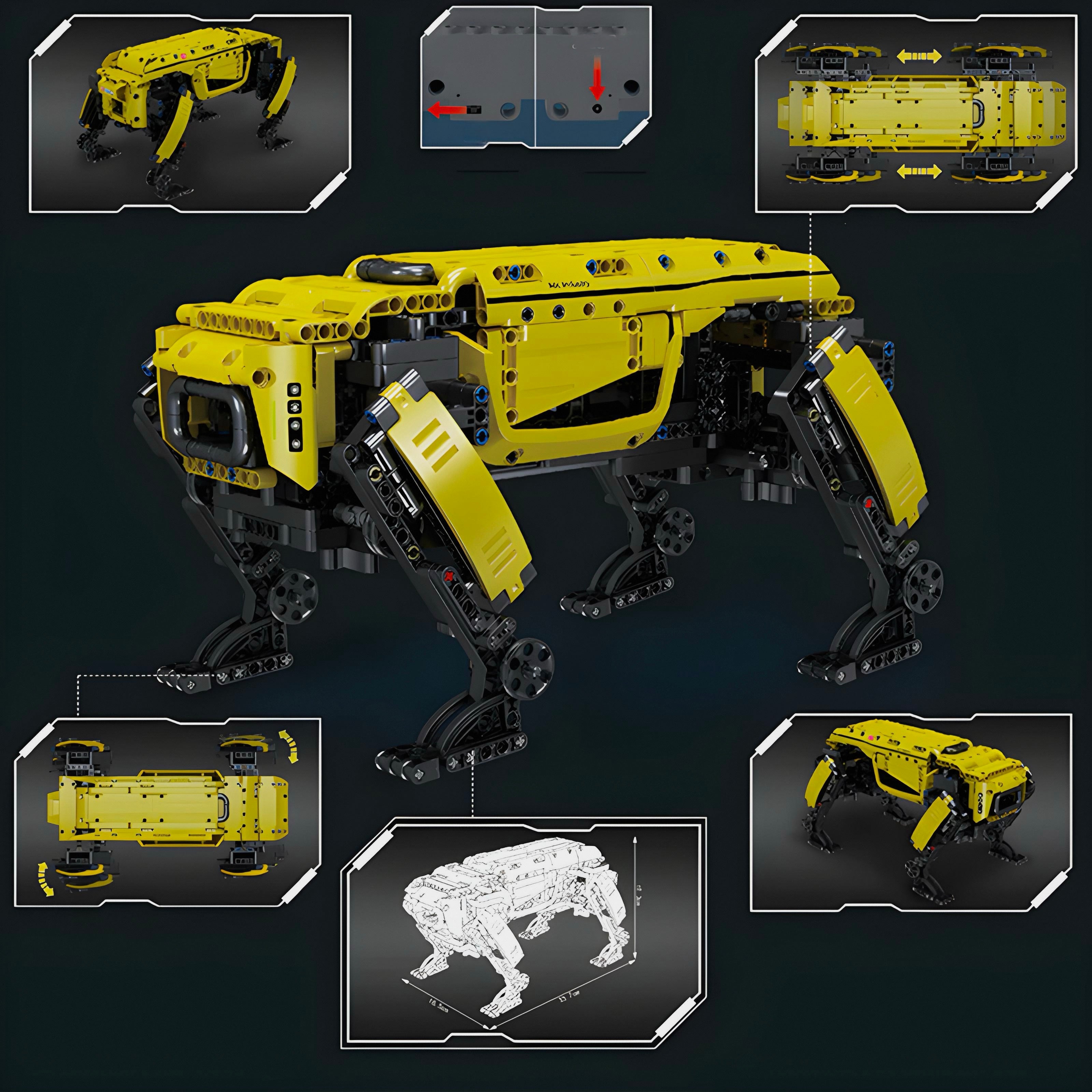 Remote Controlled BlockWorld® Dynamics Robot Dog | 934pcs