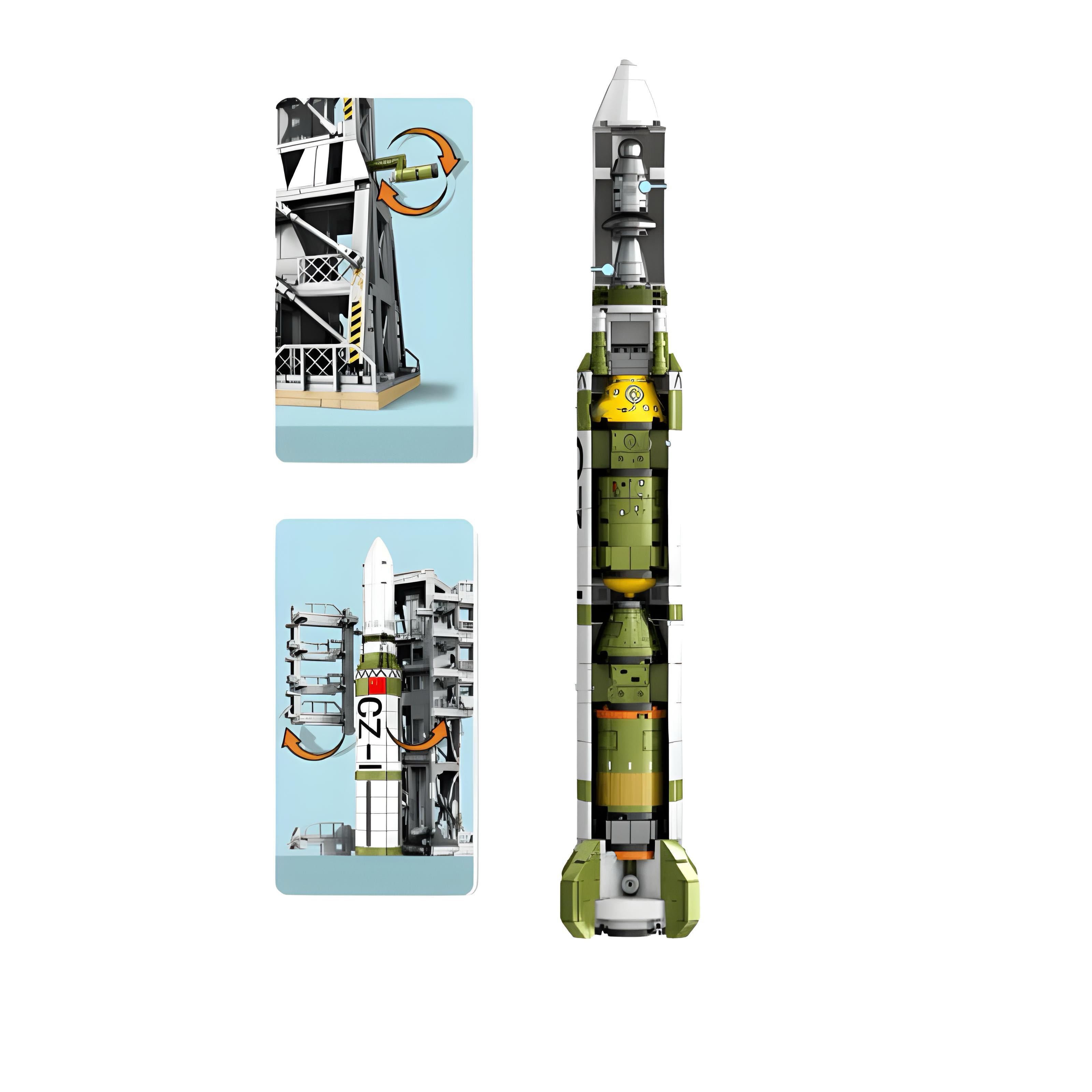Dongfanghong Satellite Launch Pad | 1626pcs | Block World
