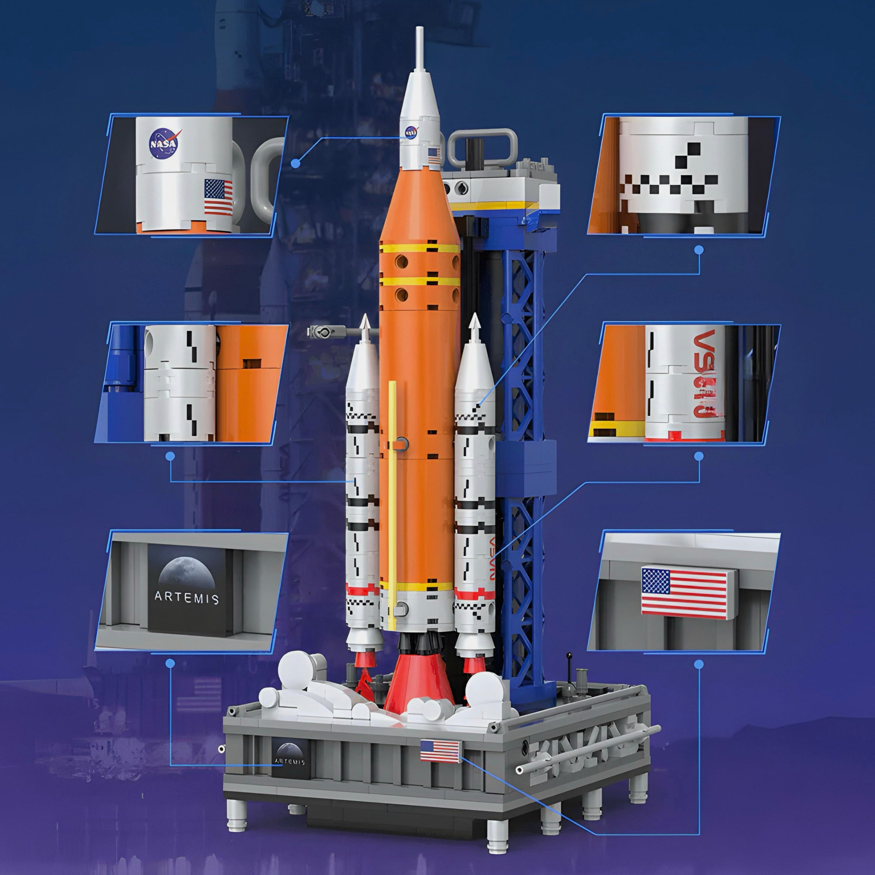 Sls Artemis Rocket | 658pcs