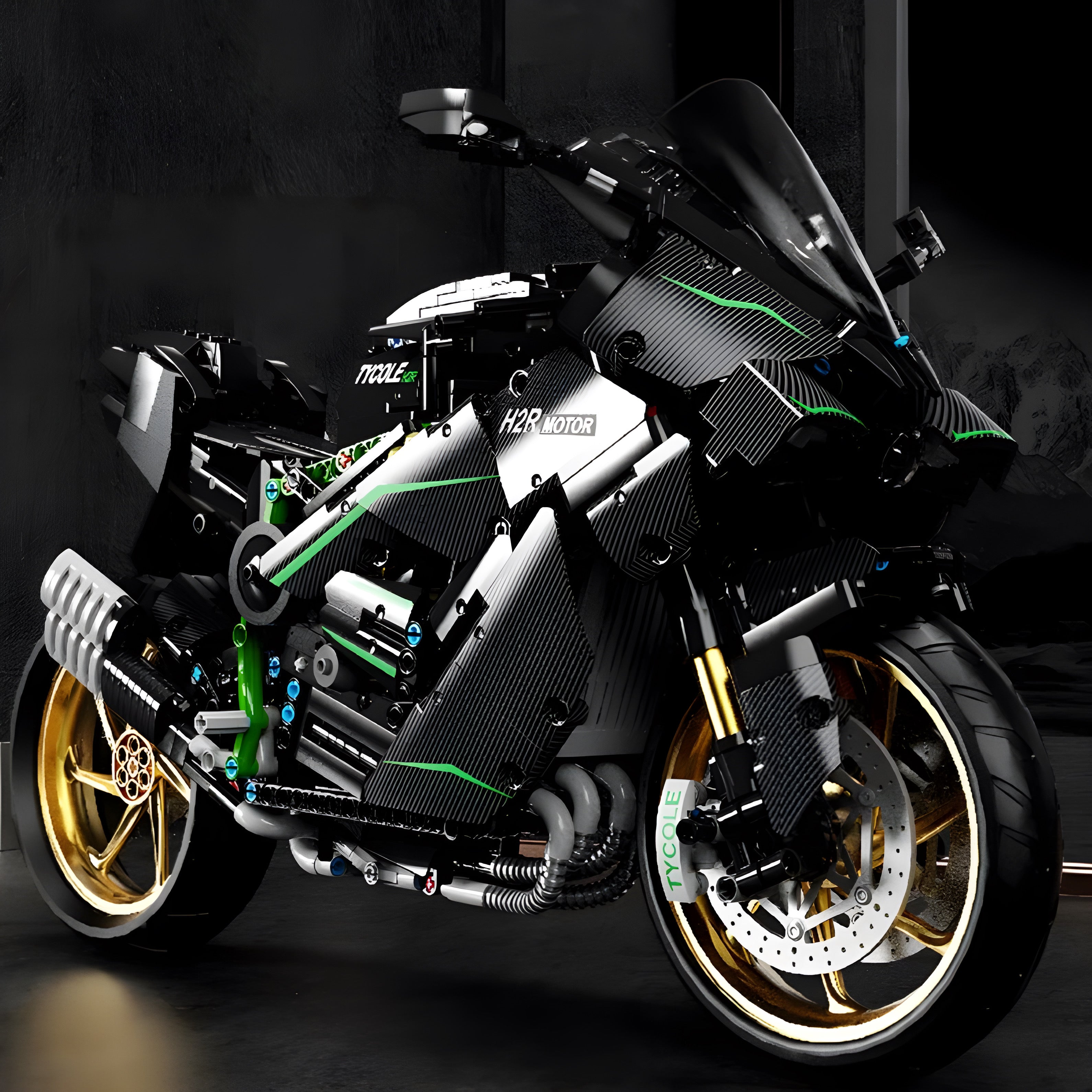 "Hurricane" H2-R Motorbike | 1808pcs | Block World