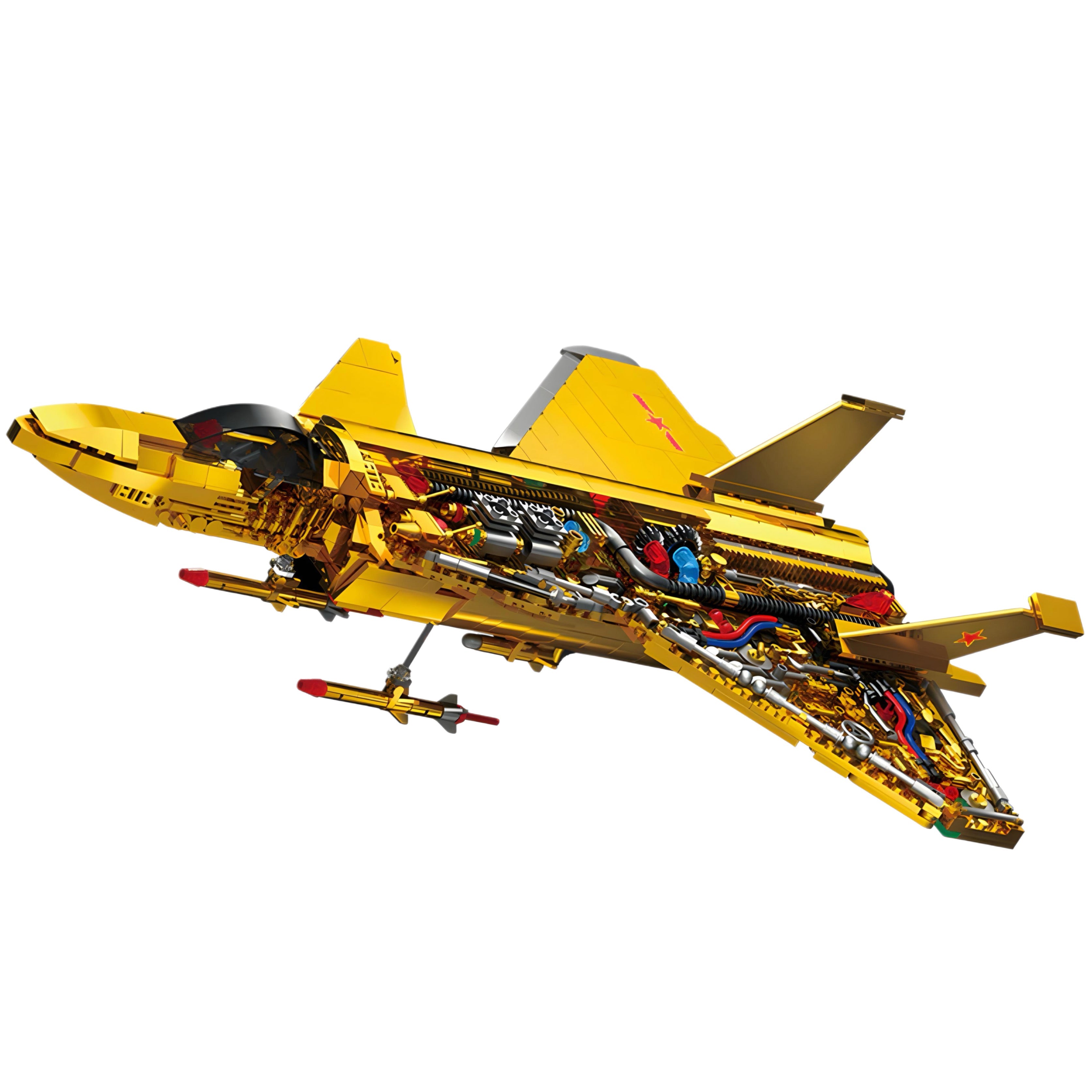 Gold Edition J-20 Stealth Fighter | 1202pcs | Block World