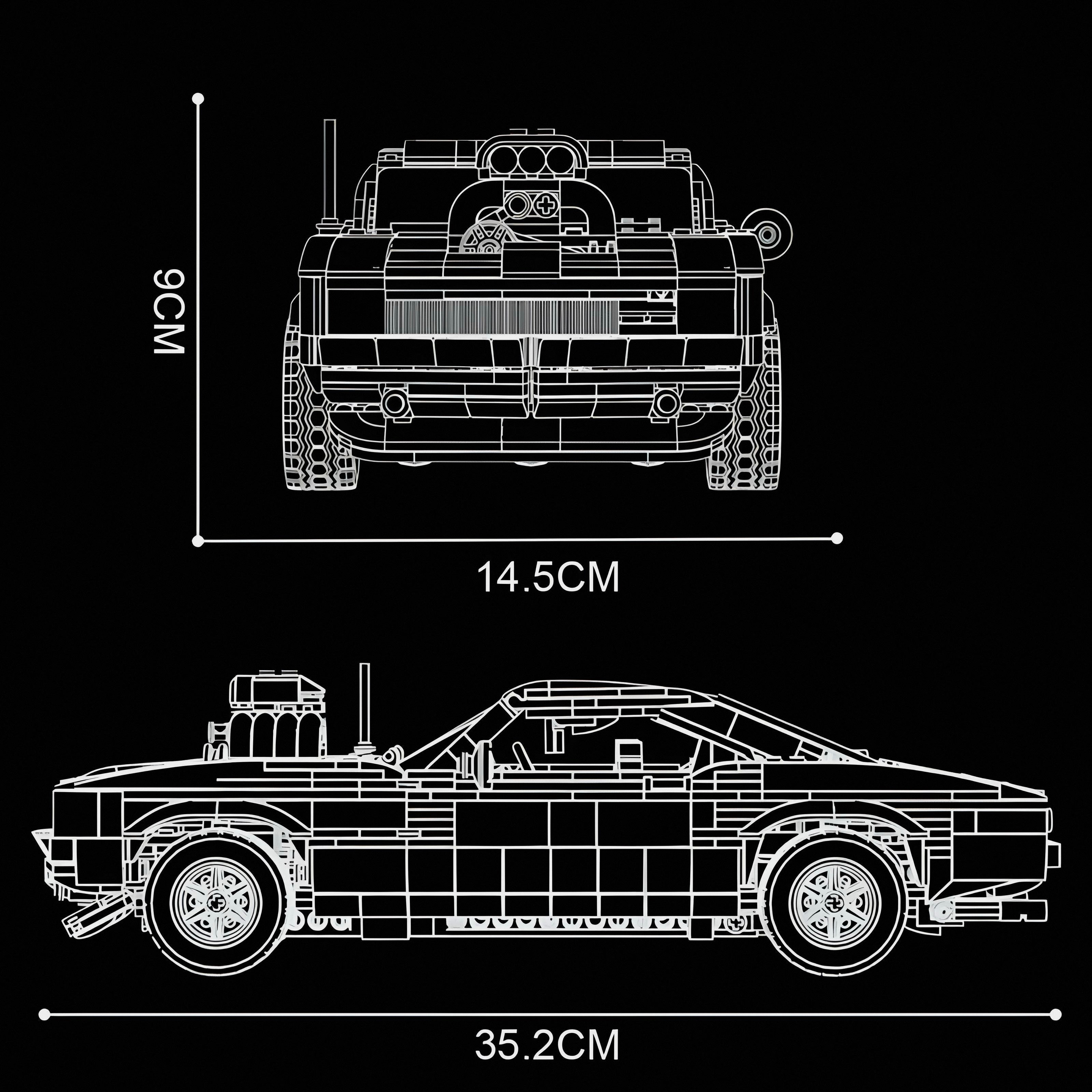 Supercharged Muscle Car | 1440pcs