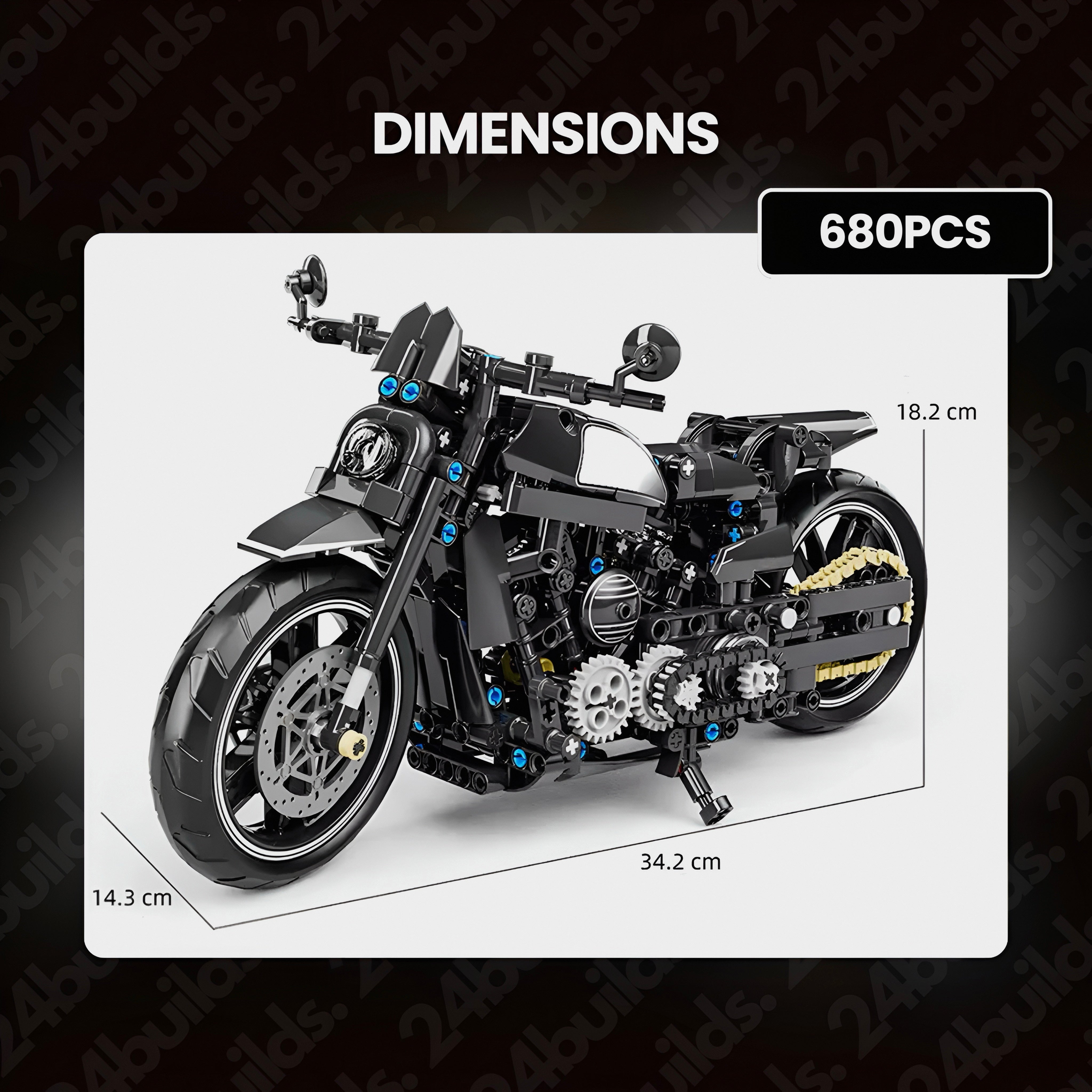Dark Shadow Motorbike | 680pcs | Block World