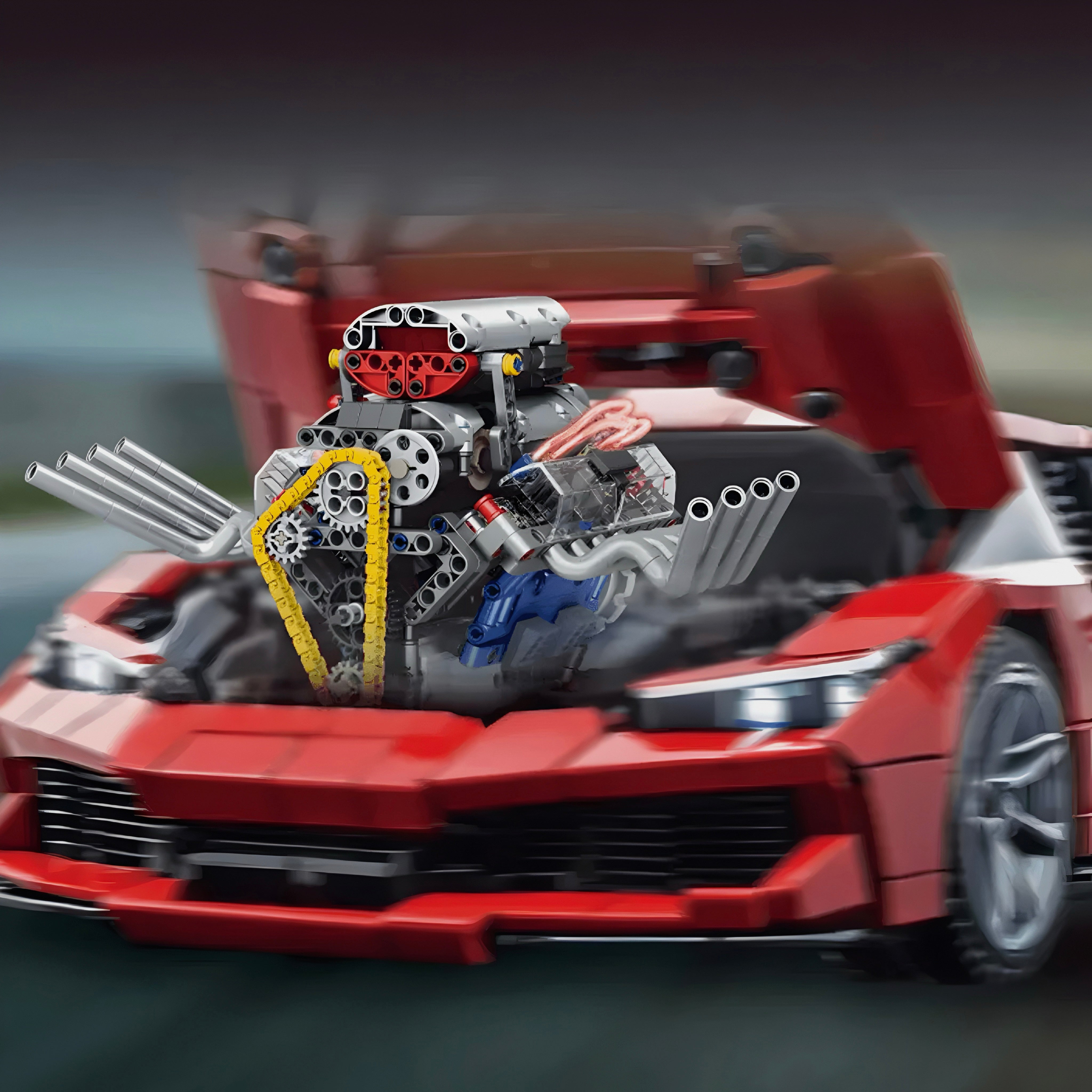 Motorised Hot Rod V8 Engine | 662pcs