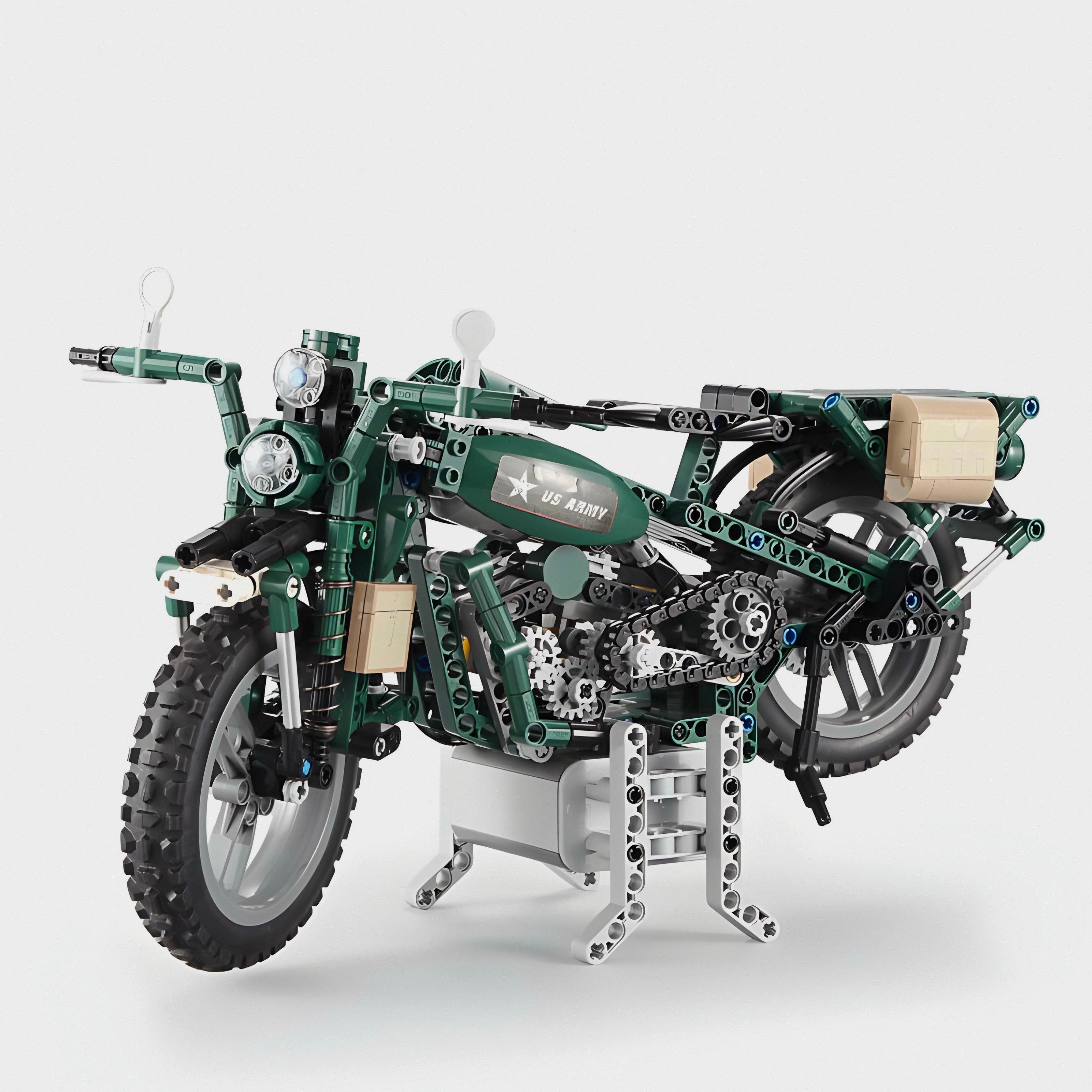 Electric WWII Motorcycle | 550pcs | Block World