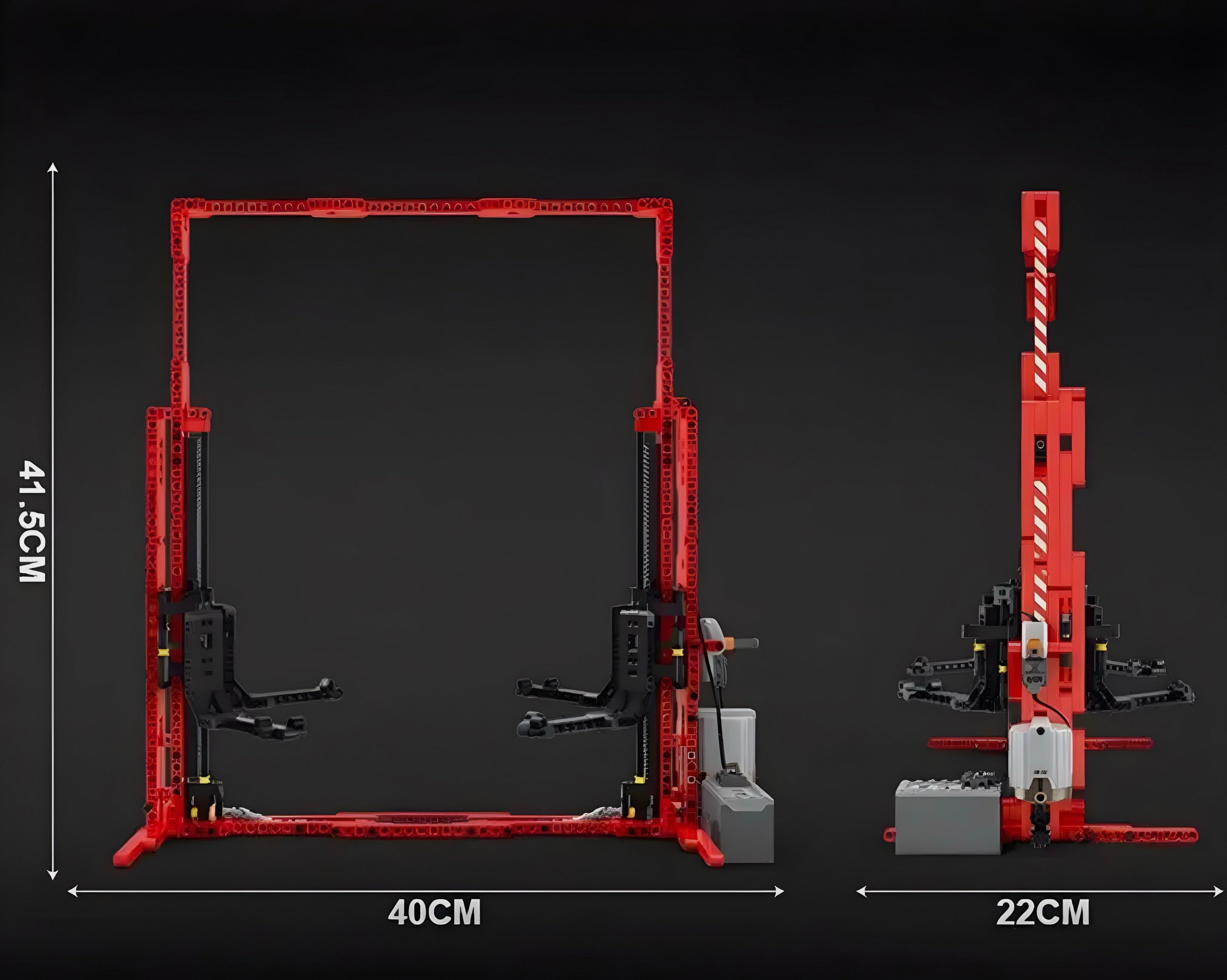1:8 Electric Car Lift | 537pcs | Block World