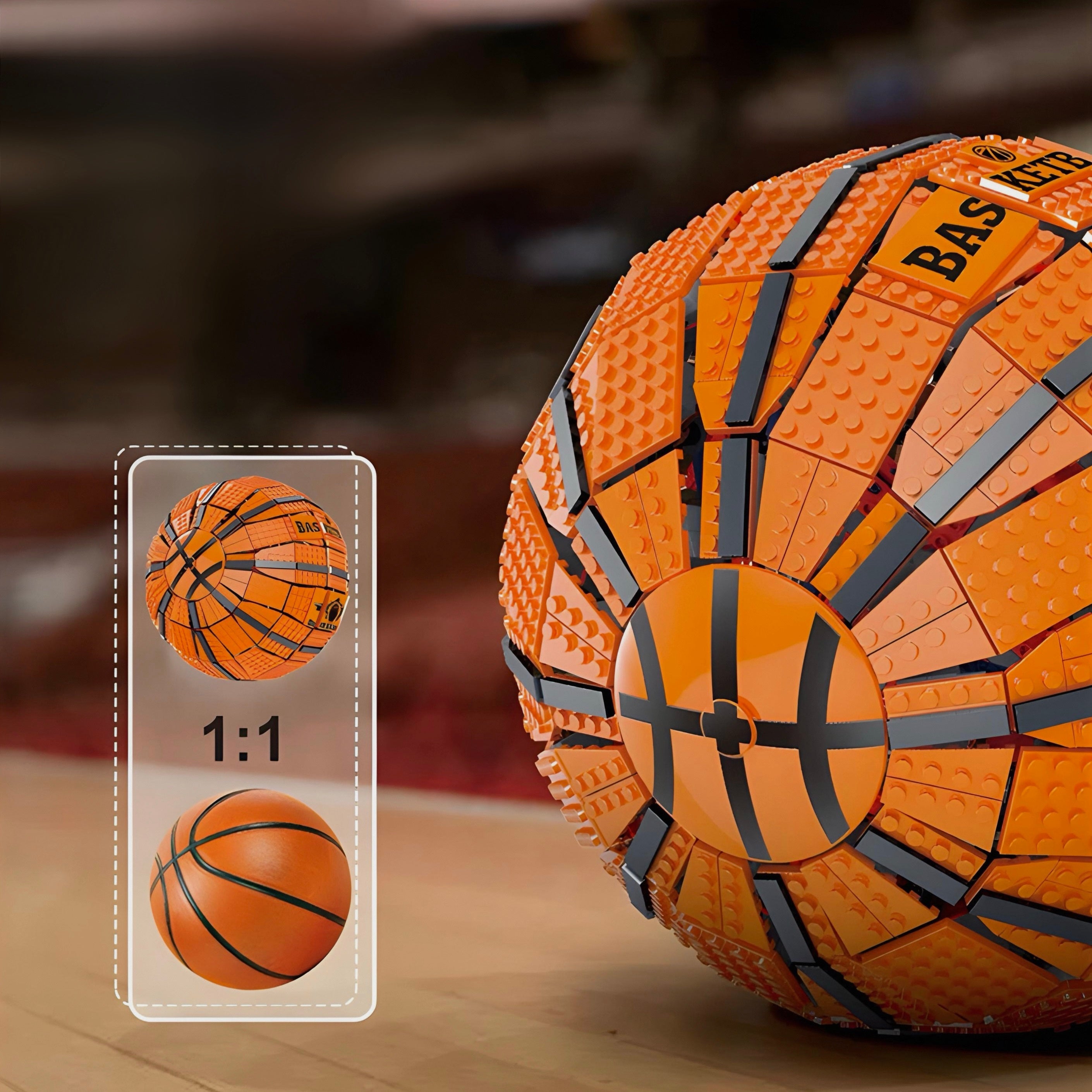 1:1 Scale Basketball | 2220pcs | Block World