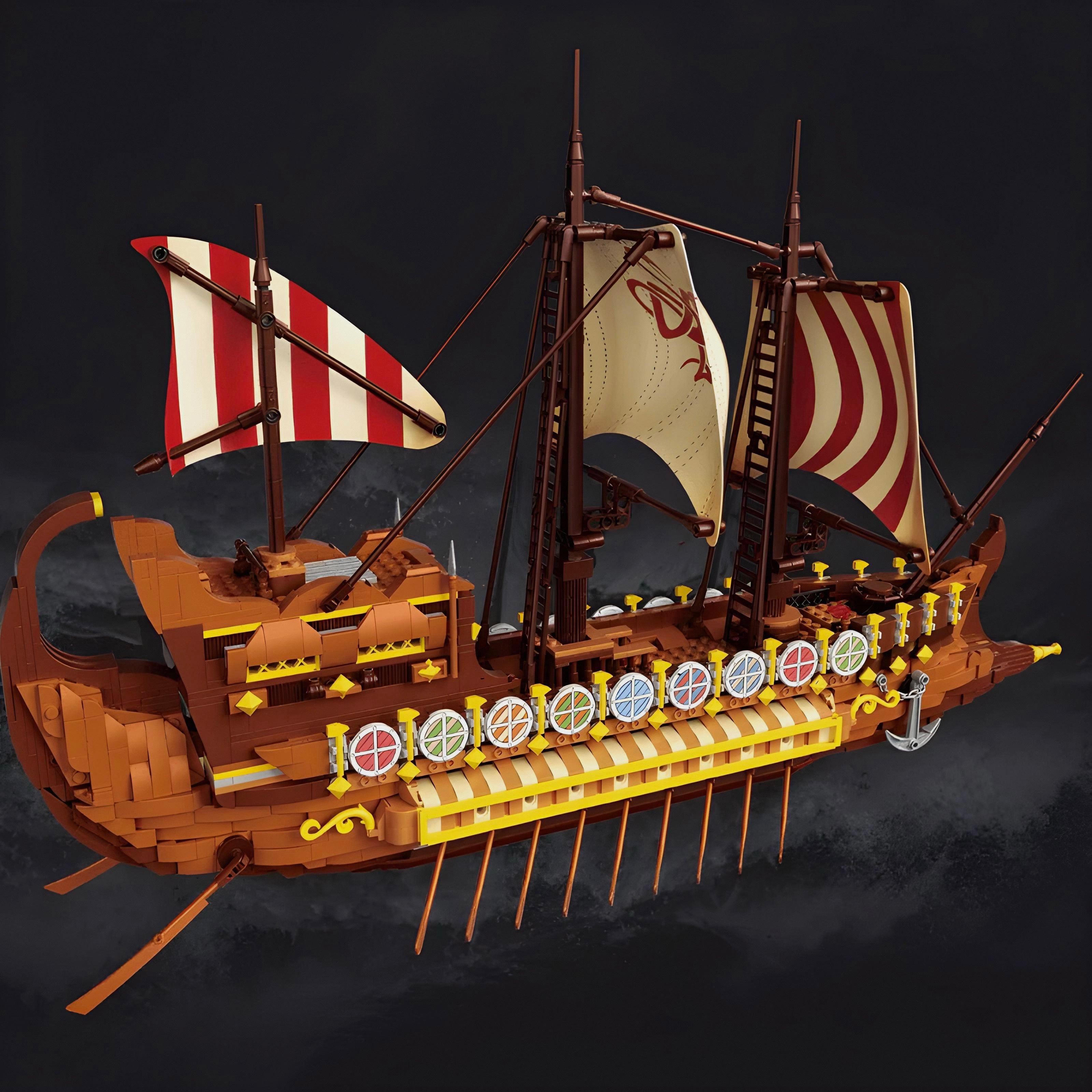 Ancient Viking Warship | 2074pcs | Block World