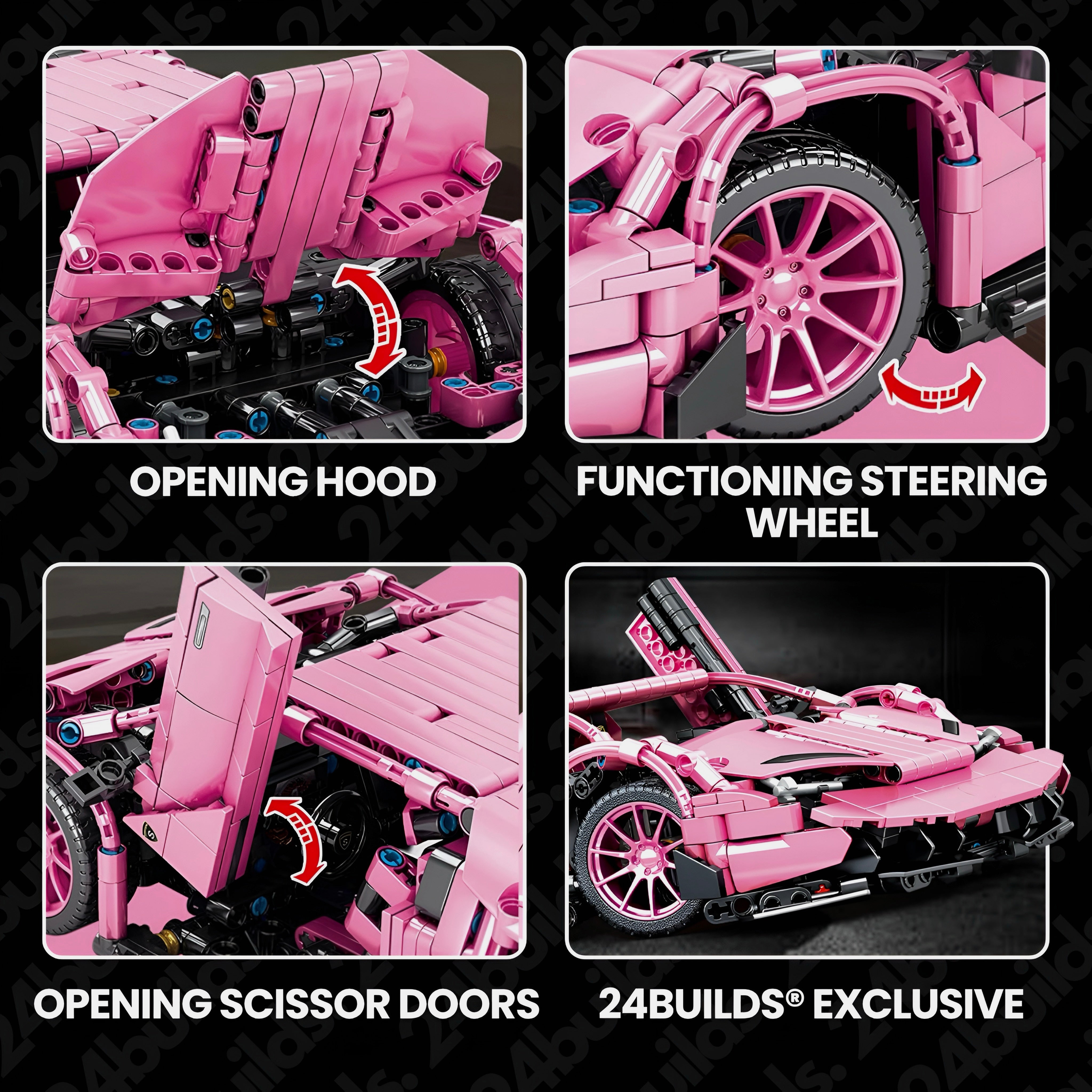 Pink Edition Italian Supercar | 1258pcs