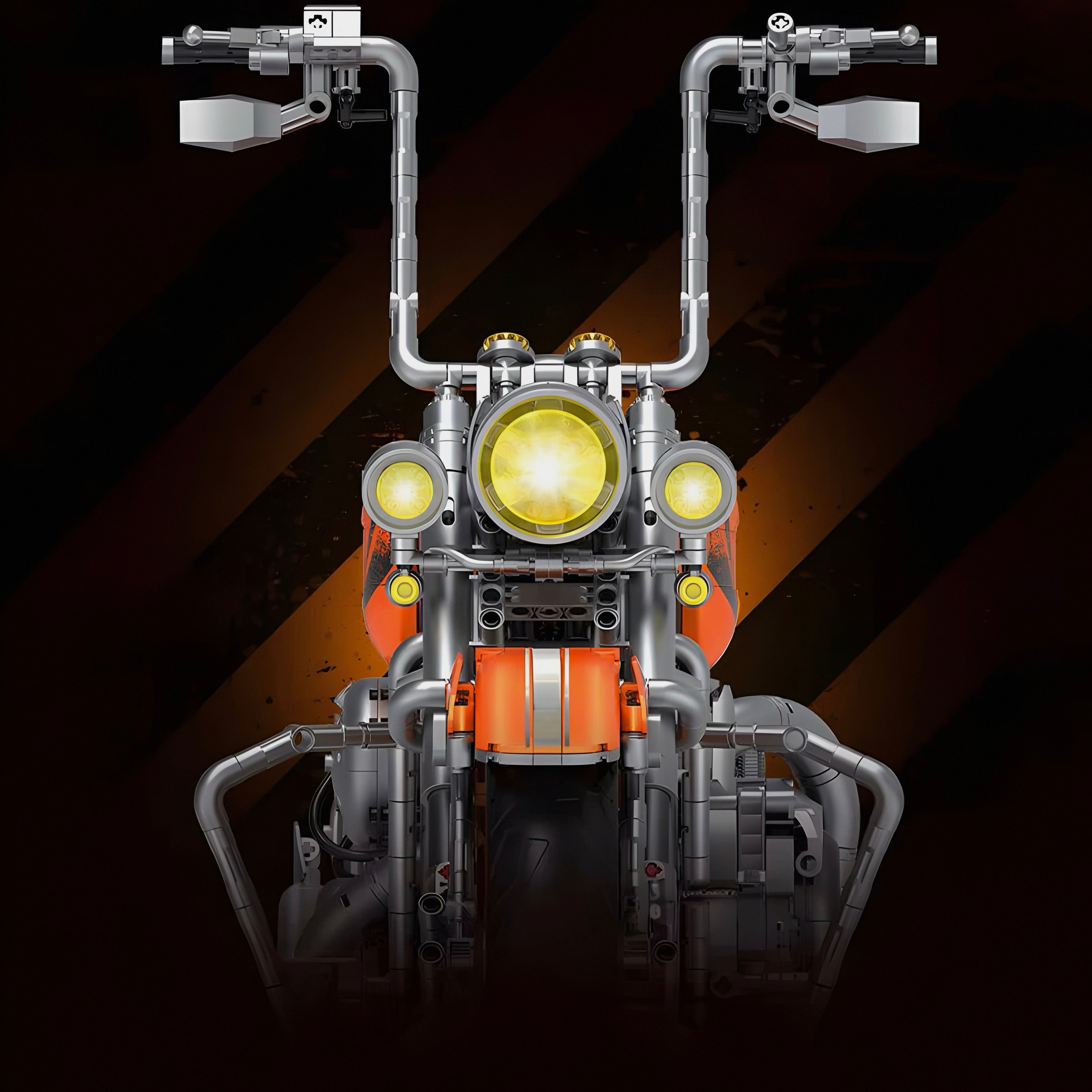 Orange Flame Heavy-duty Motorbike | 2394pcs