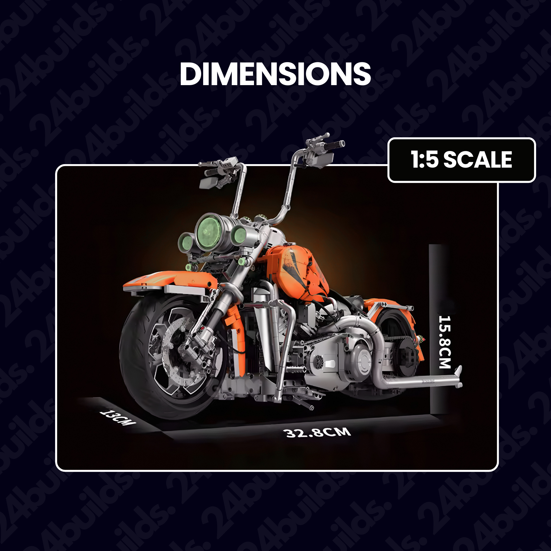 Orange Flame Heavy-duty Motorbike | 2394pcs