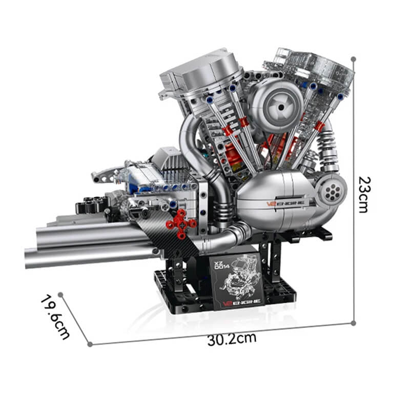 Motorised V-twin Motorbike Engine