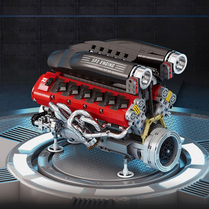 Italian V12 Hypercar Engine | 1240pcs | Block World