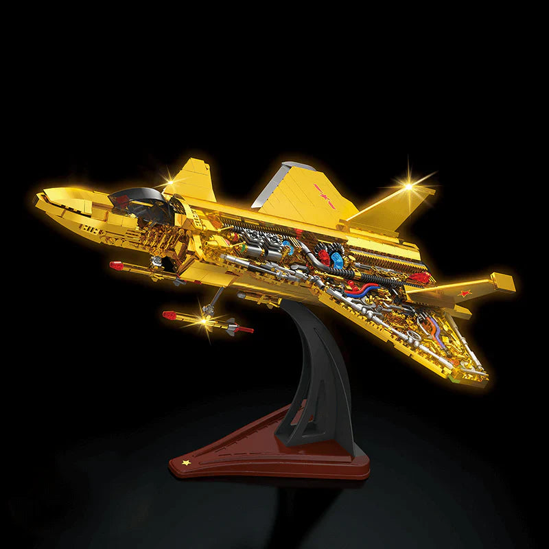 Gold Edition J-20 Stealth Fighter | 1202pcs