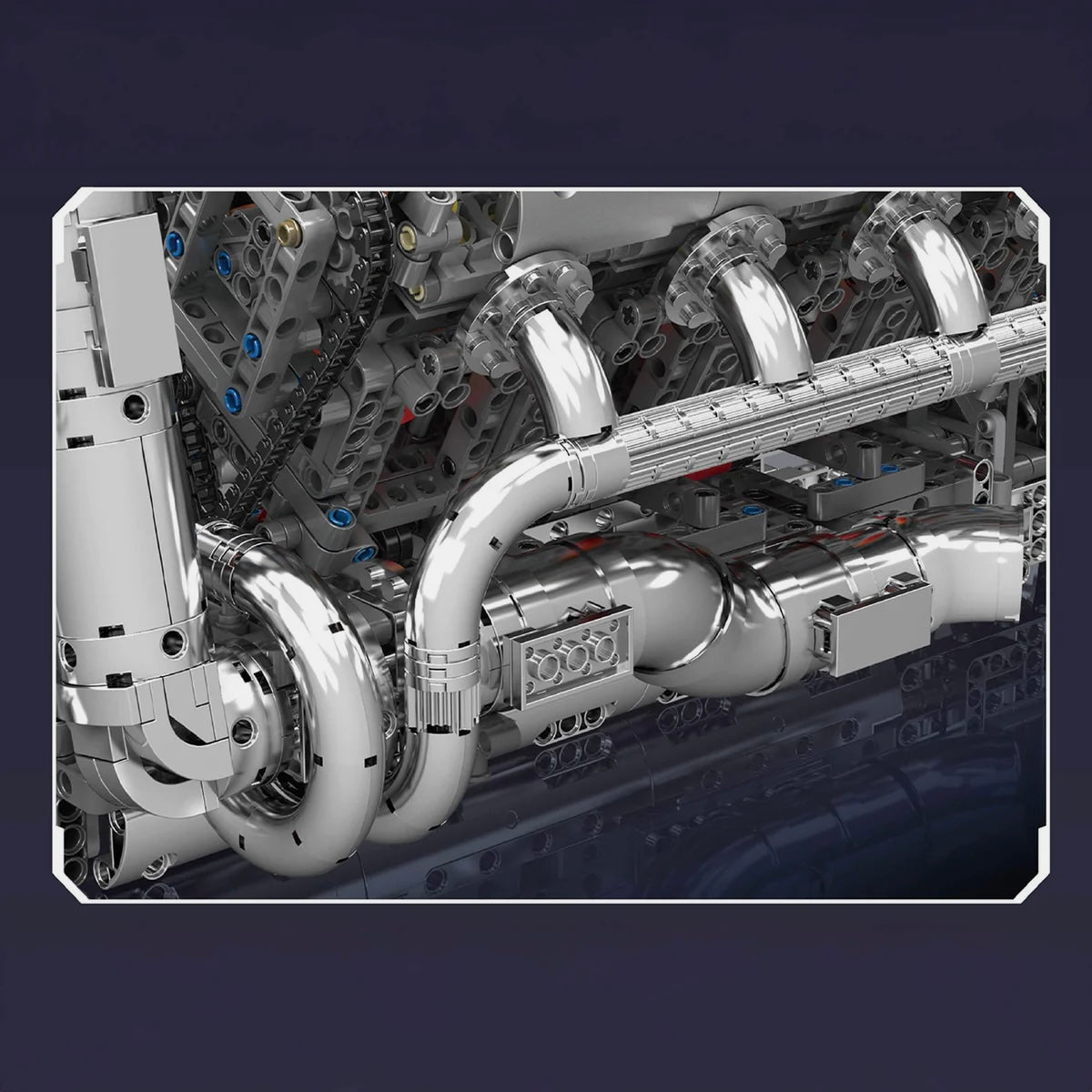 The Ultimate Chrome 5.5L V8 Engine & Gearbox | 2898pcs