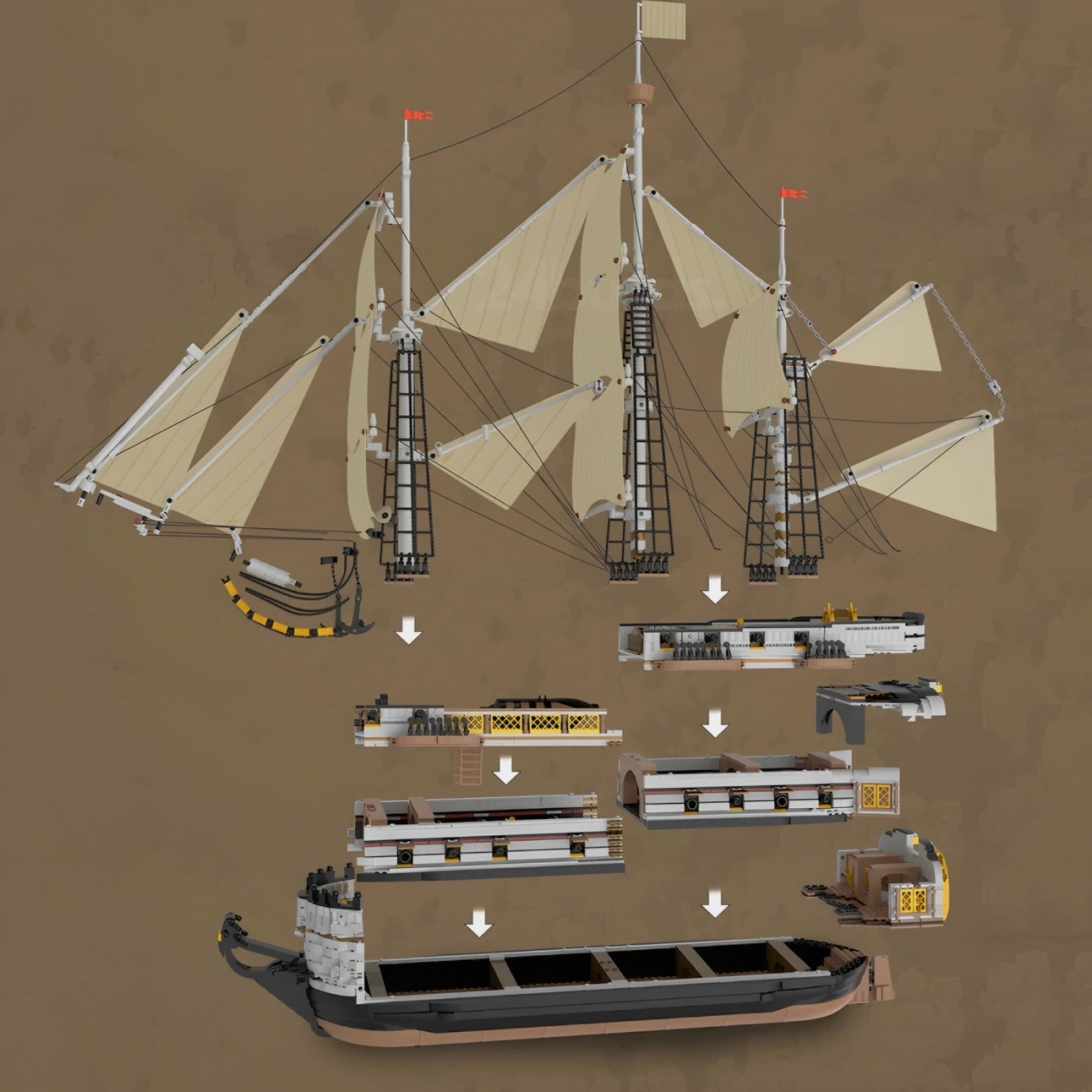 Endeavor Explorer Ship | 3556pcs | Block World
