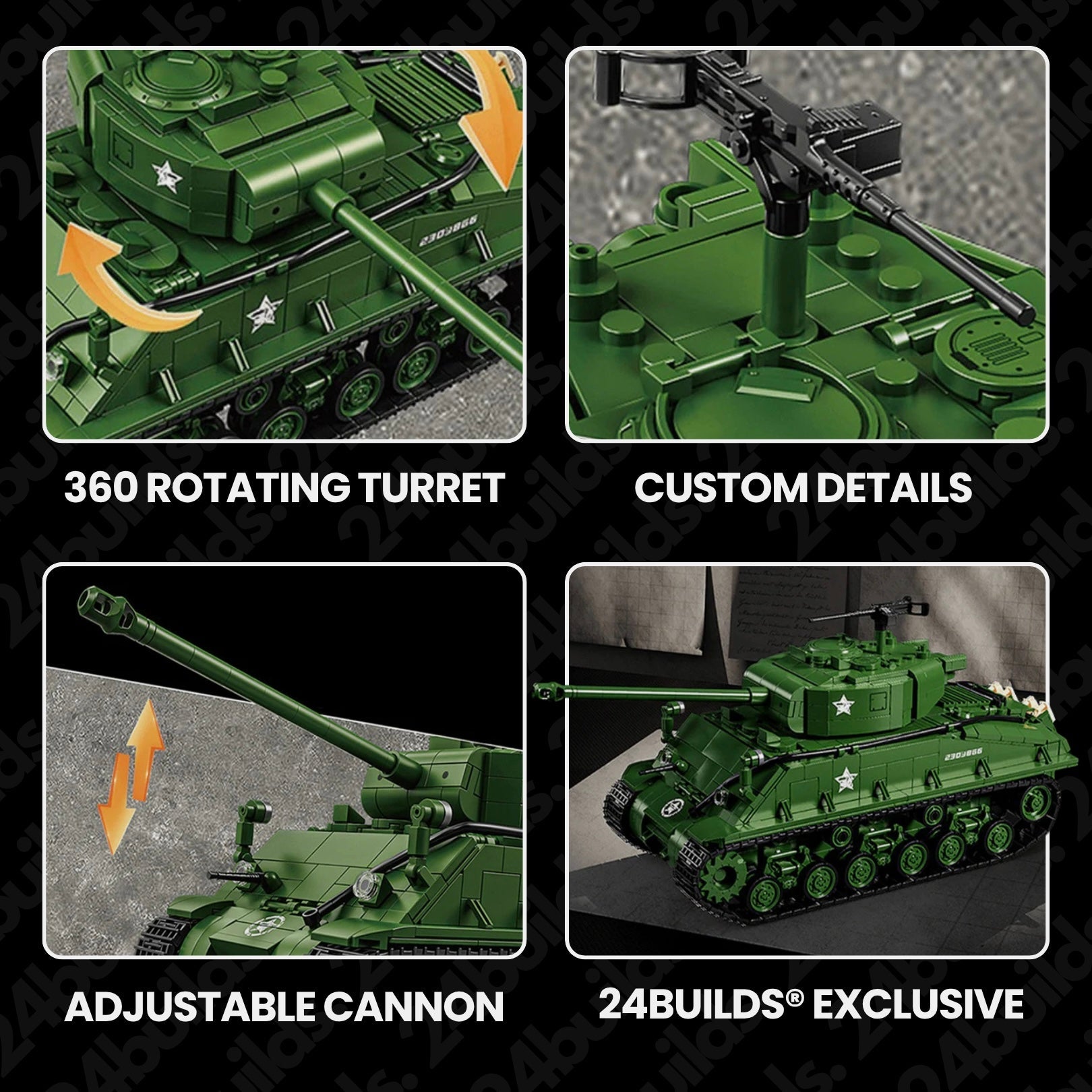 M4 Sherman Tank | 1682pcs