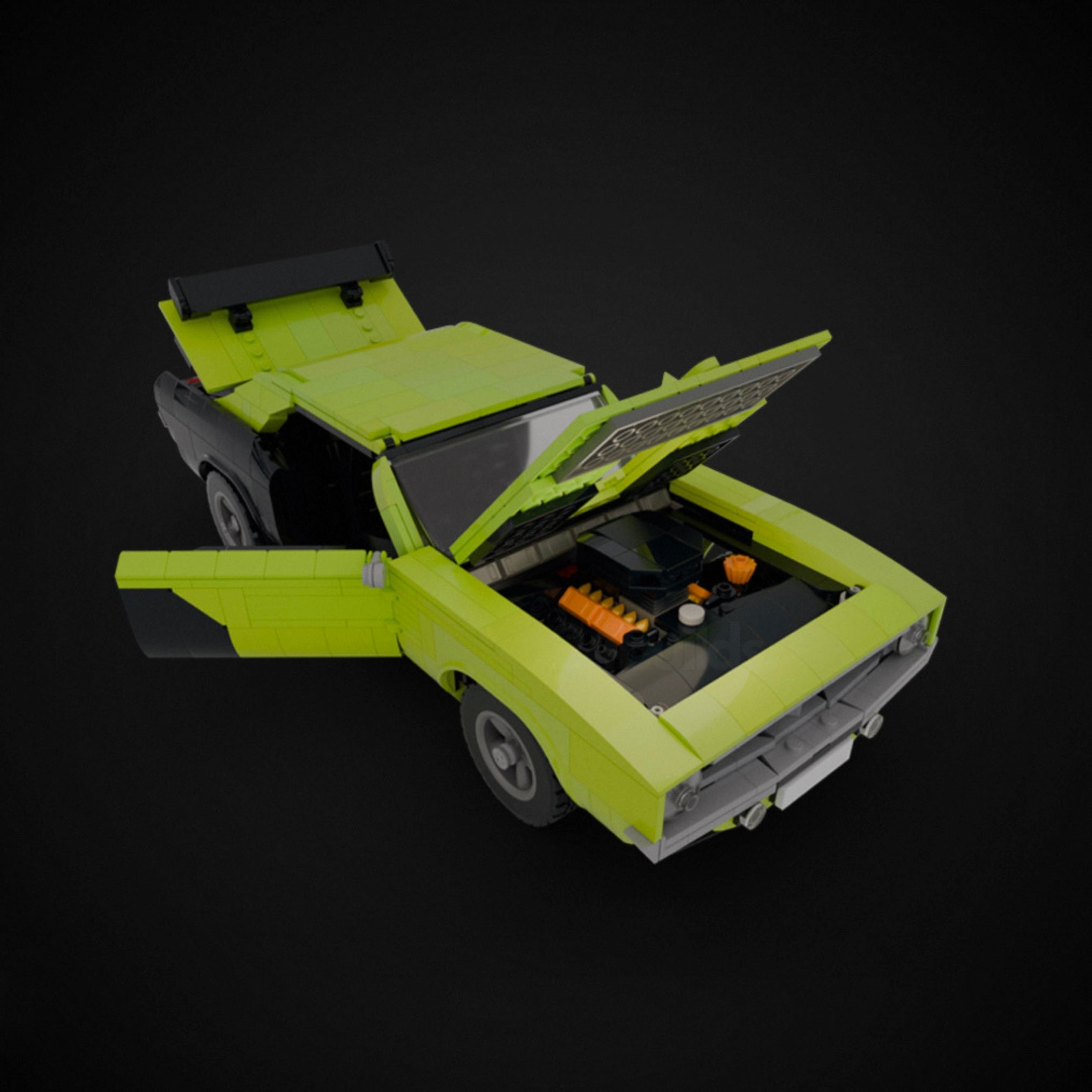 70s Green American Legend | 1540pcs | Block World